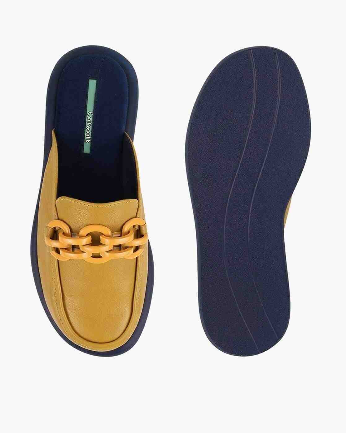Women Colourblock Mules with Metal Accent