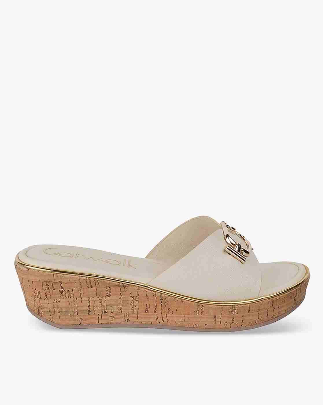 Women Wedges with Metal Accent