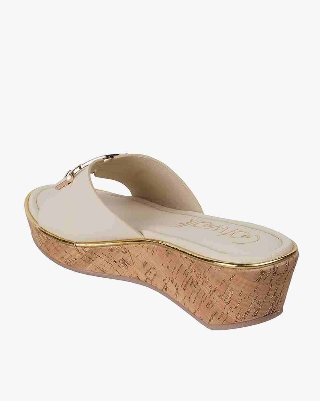 Women Wedges with Metal Accent