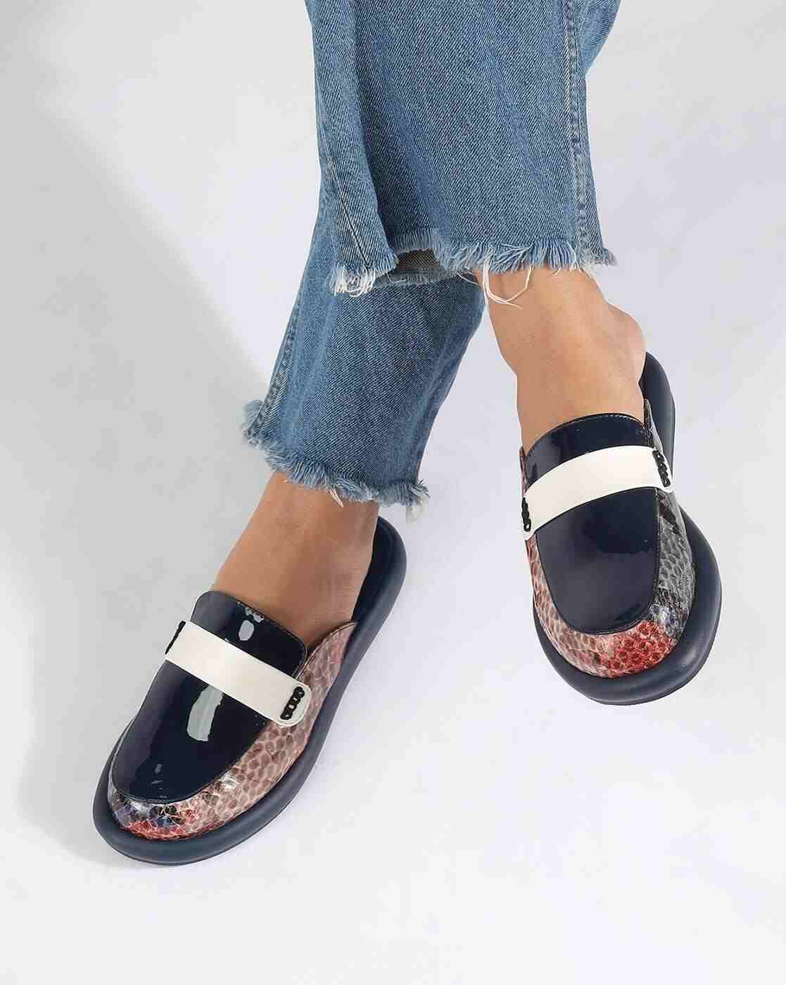 Women Croc-Embossed Mules