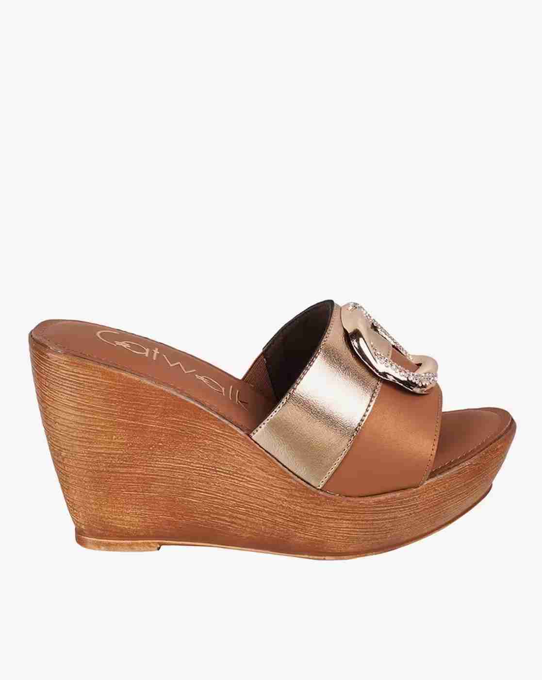 Women Wedges with Metal Accent
