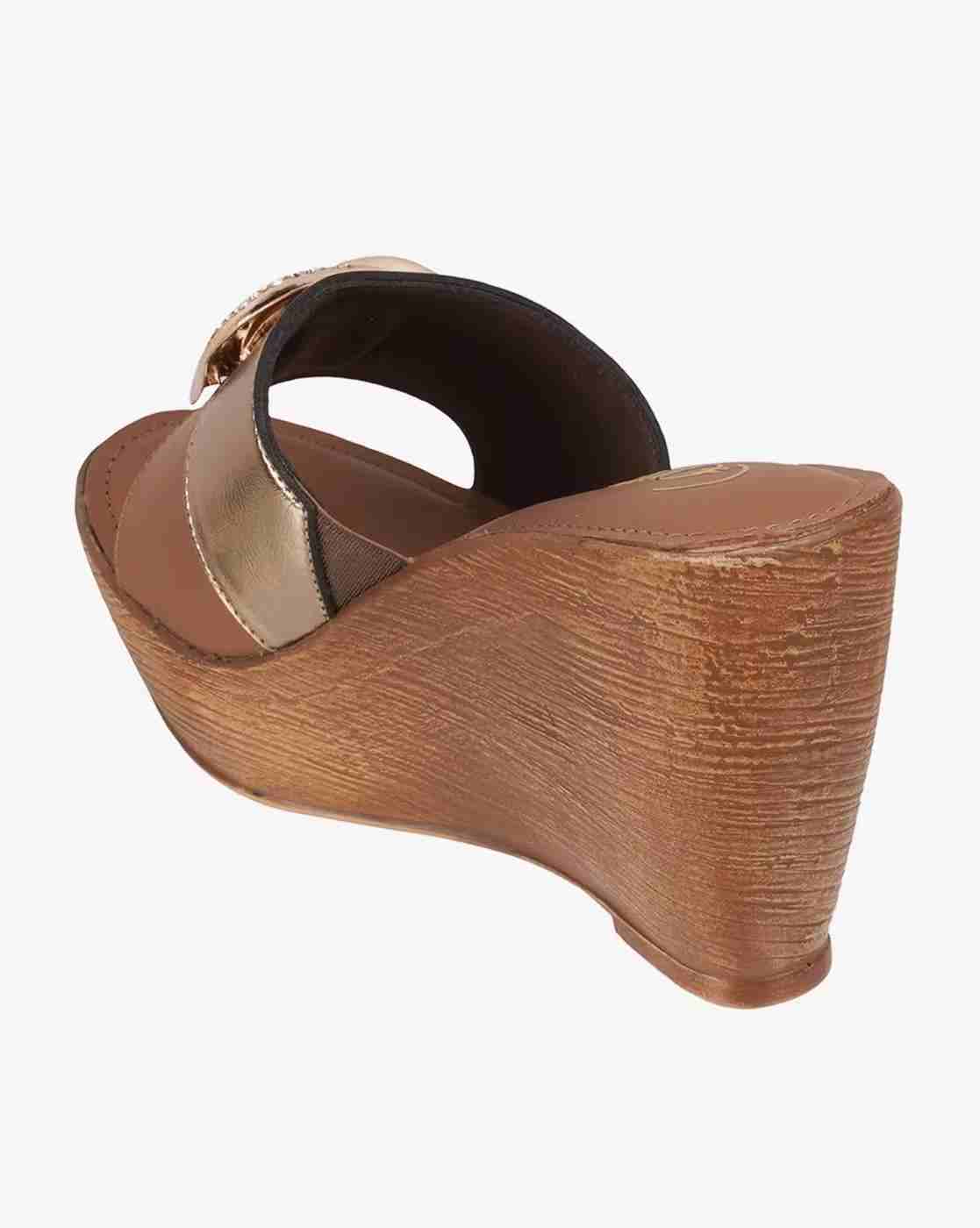 Women Wedges with Metal Accent