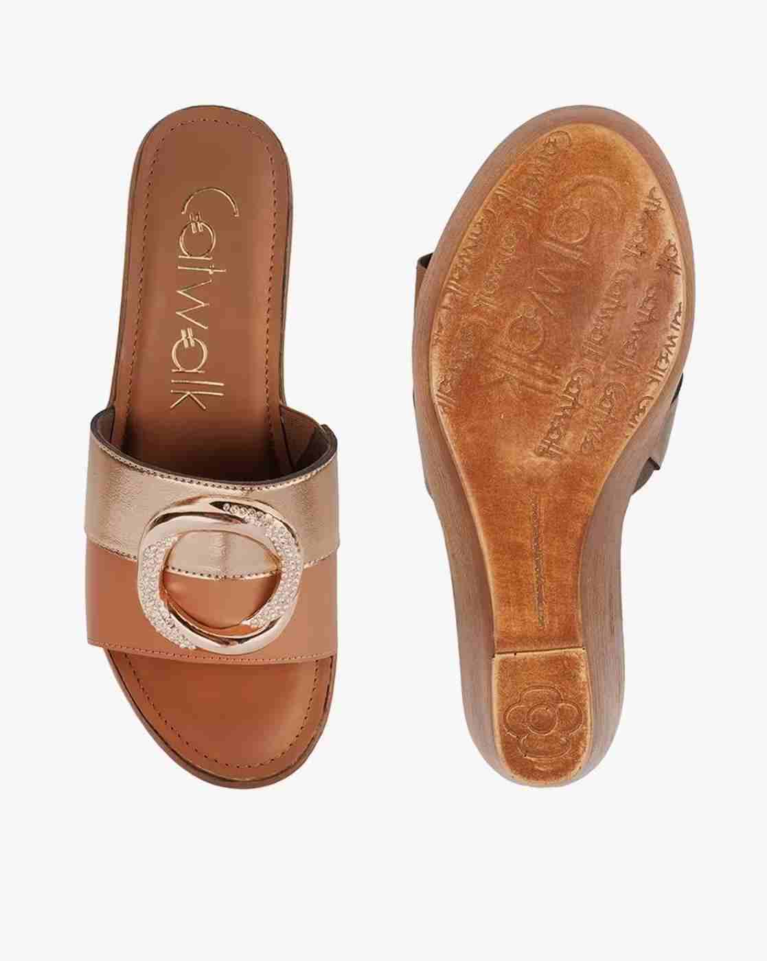 Women Wedges with Metal Accent