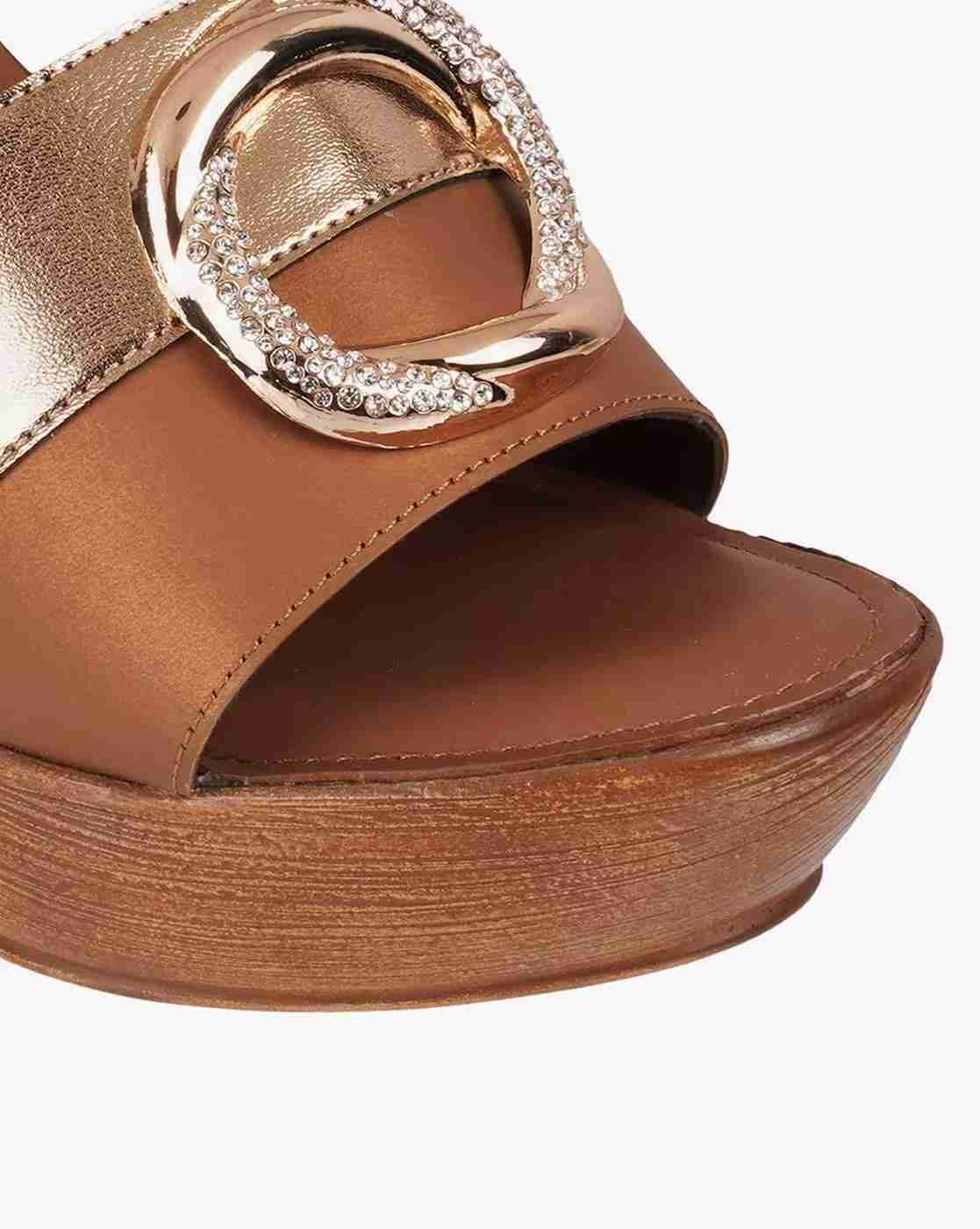 Women Wedges with Metal Accent
