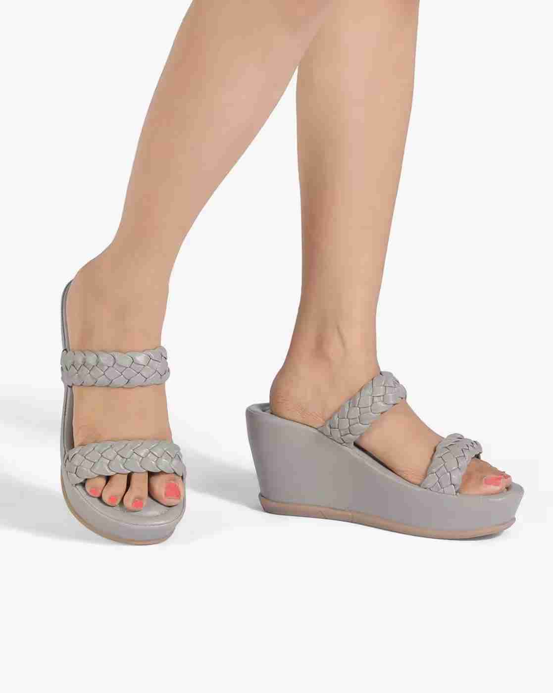 Women Braided Double-Strap Wedges