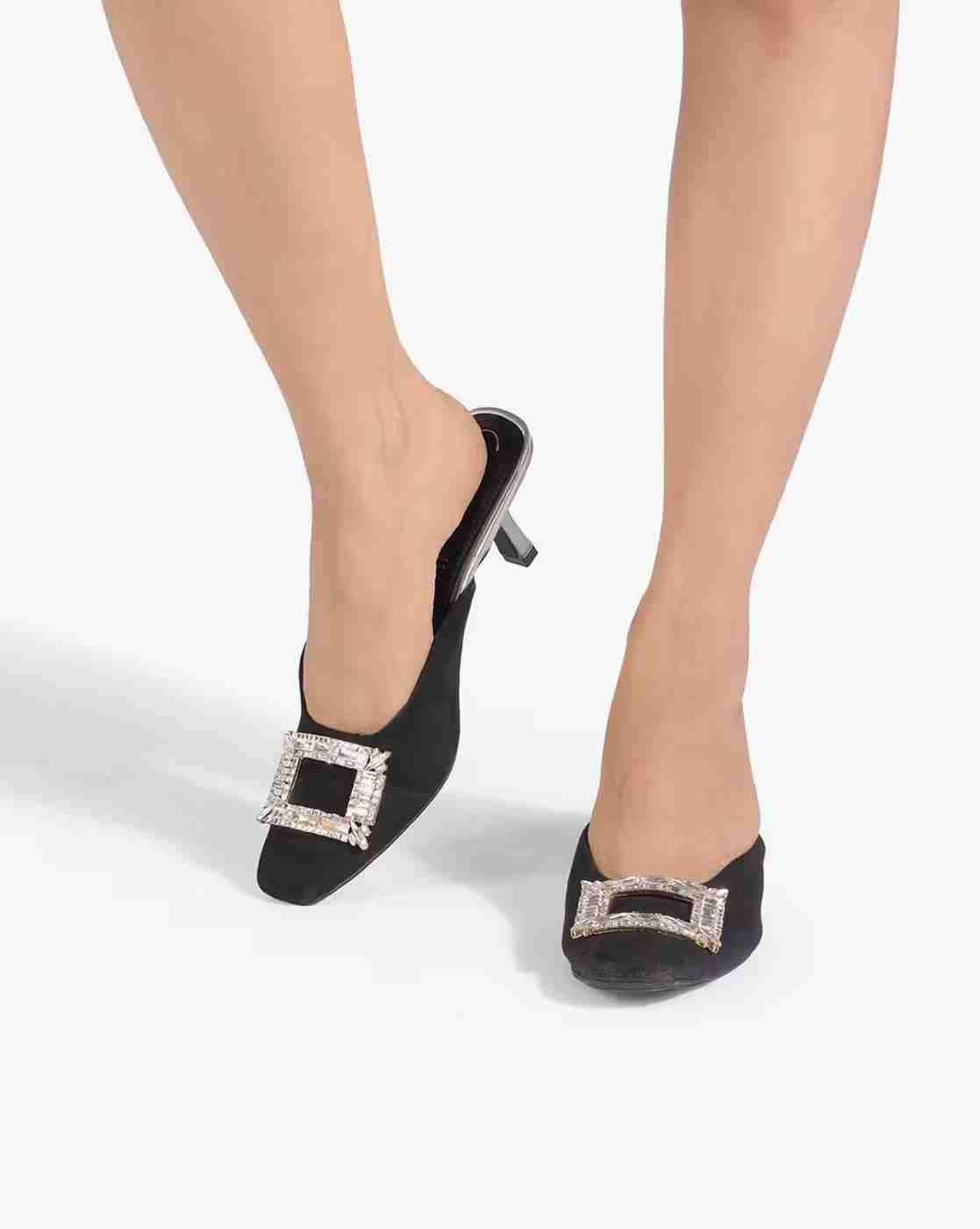 Women Embellished Kitten-Heeled Sandals