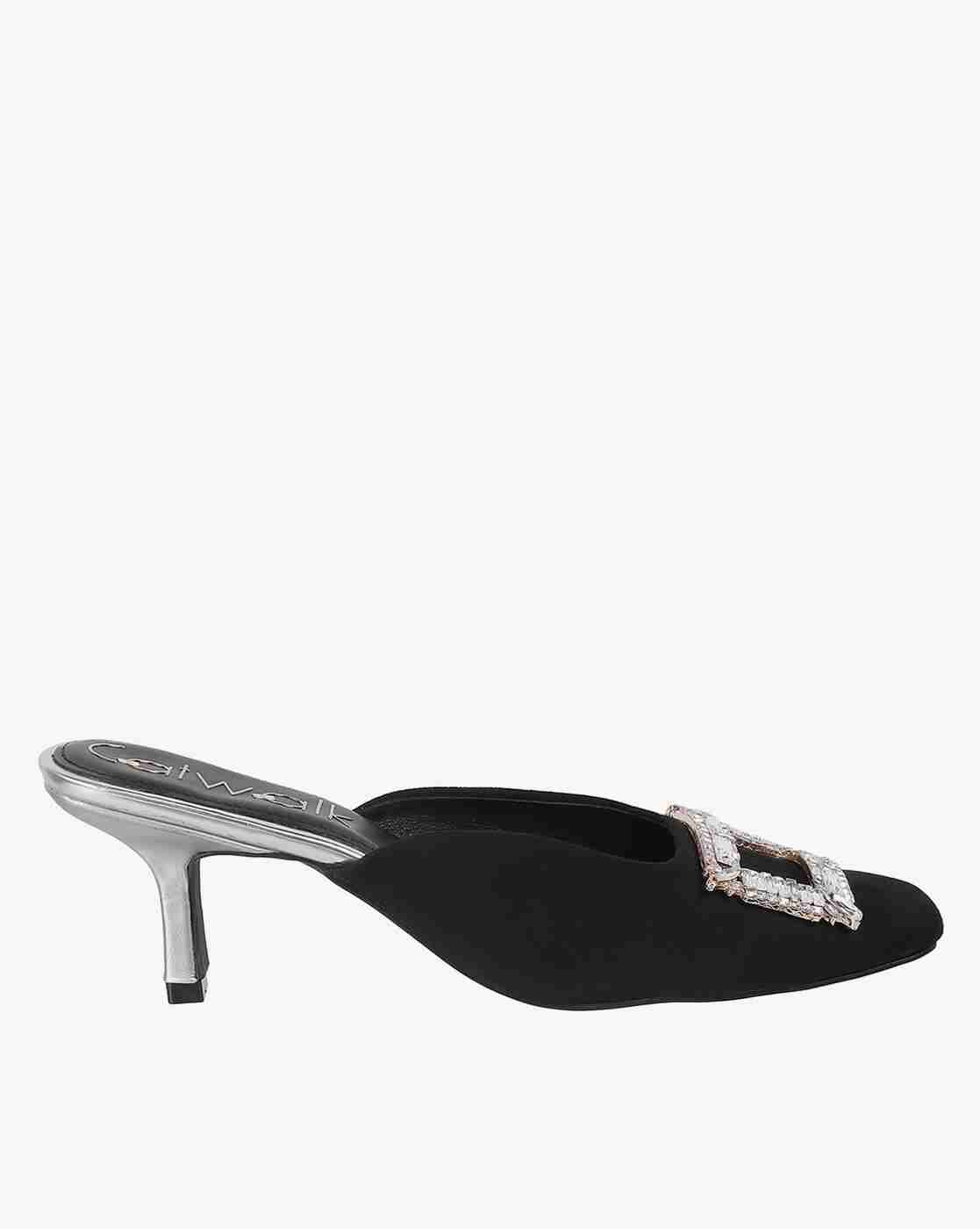 Women Embellished Kitten-Heeled Sandals