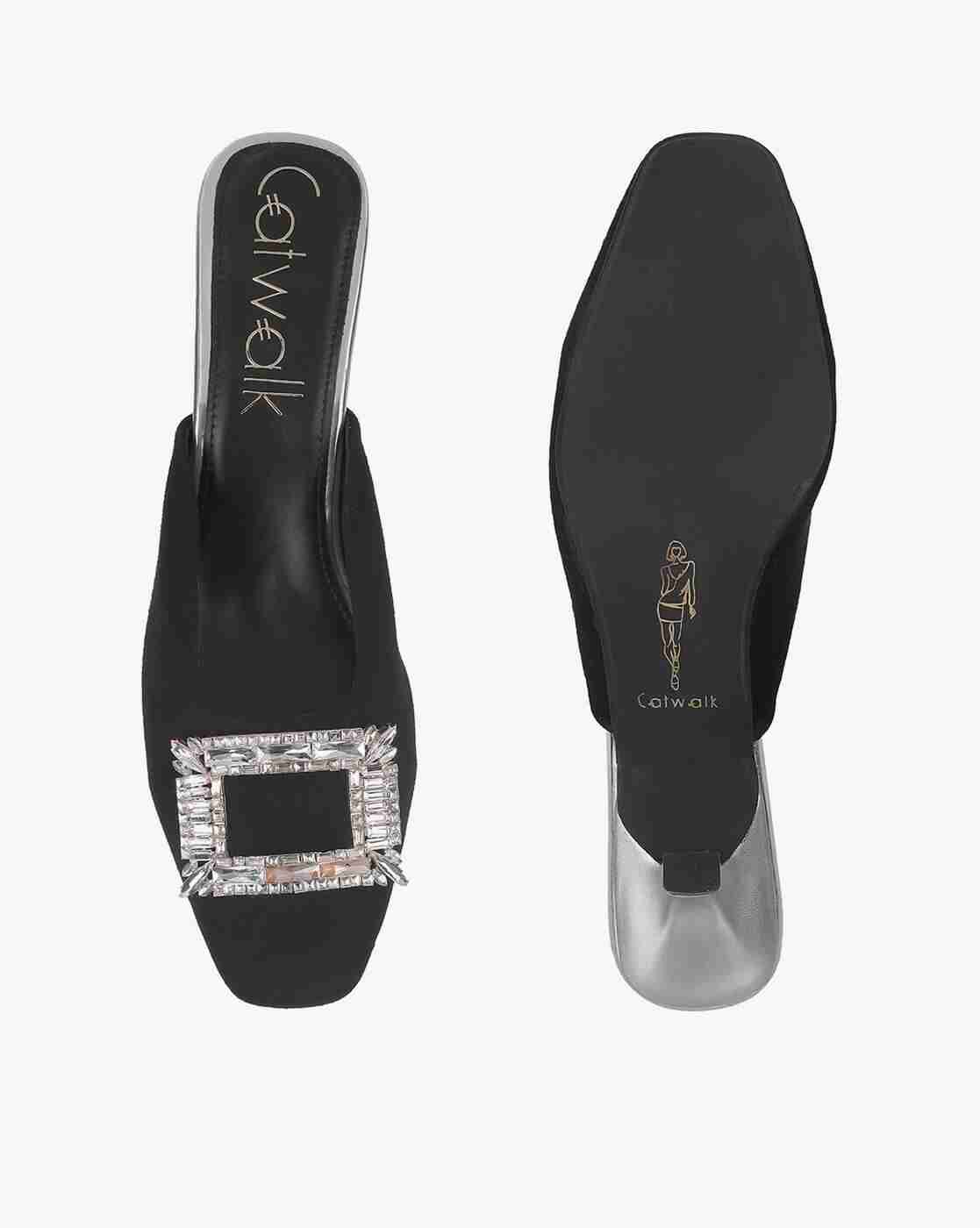Women Embellished Kitten-Heeled Sandals