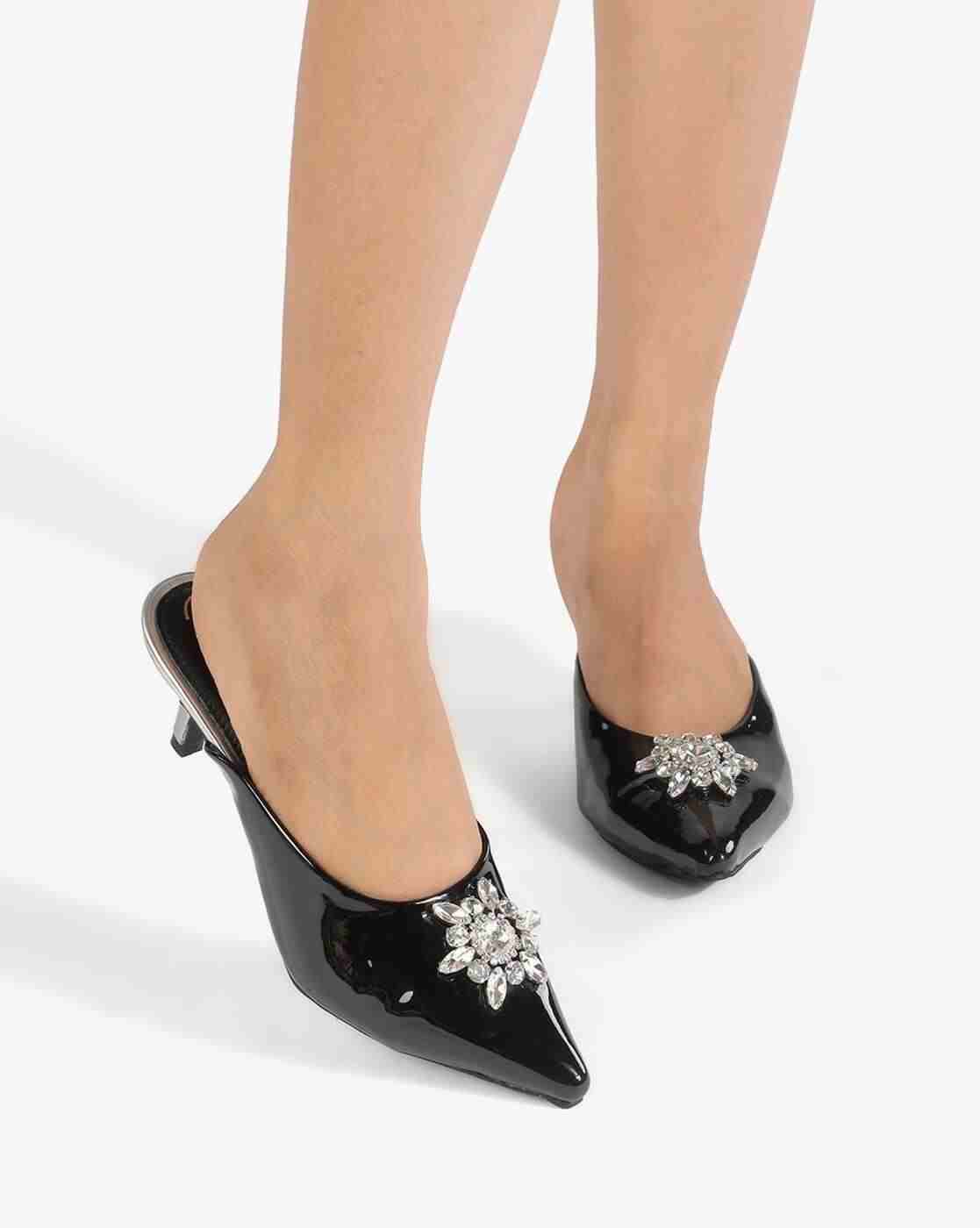 Women Embellished Kitten-Heeled Sandals