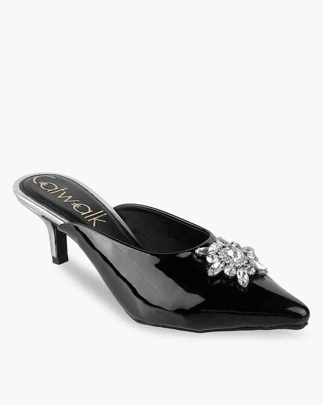Women Embellished Kitten-Heeled Sandals