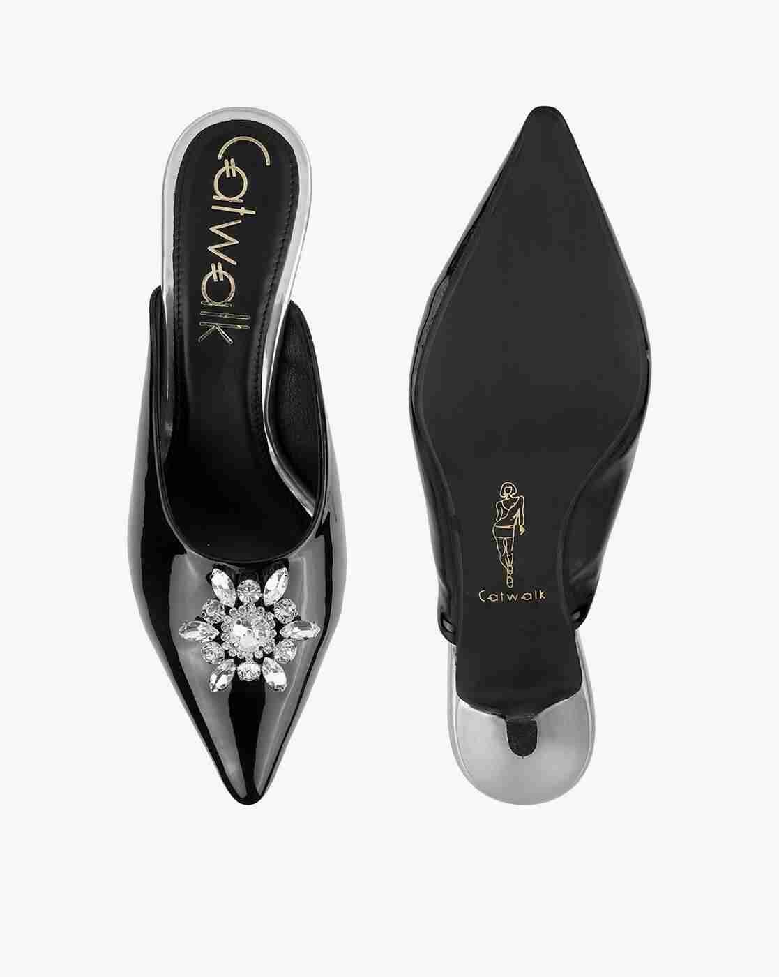 Women Embellished Kitten-Heeled Sandals