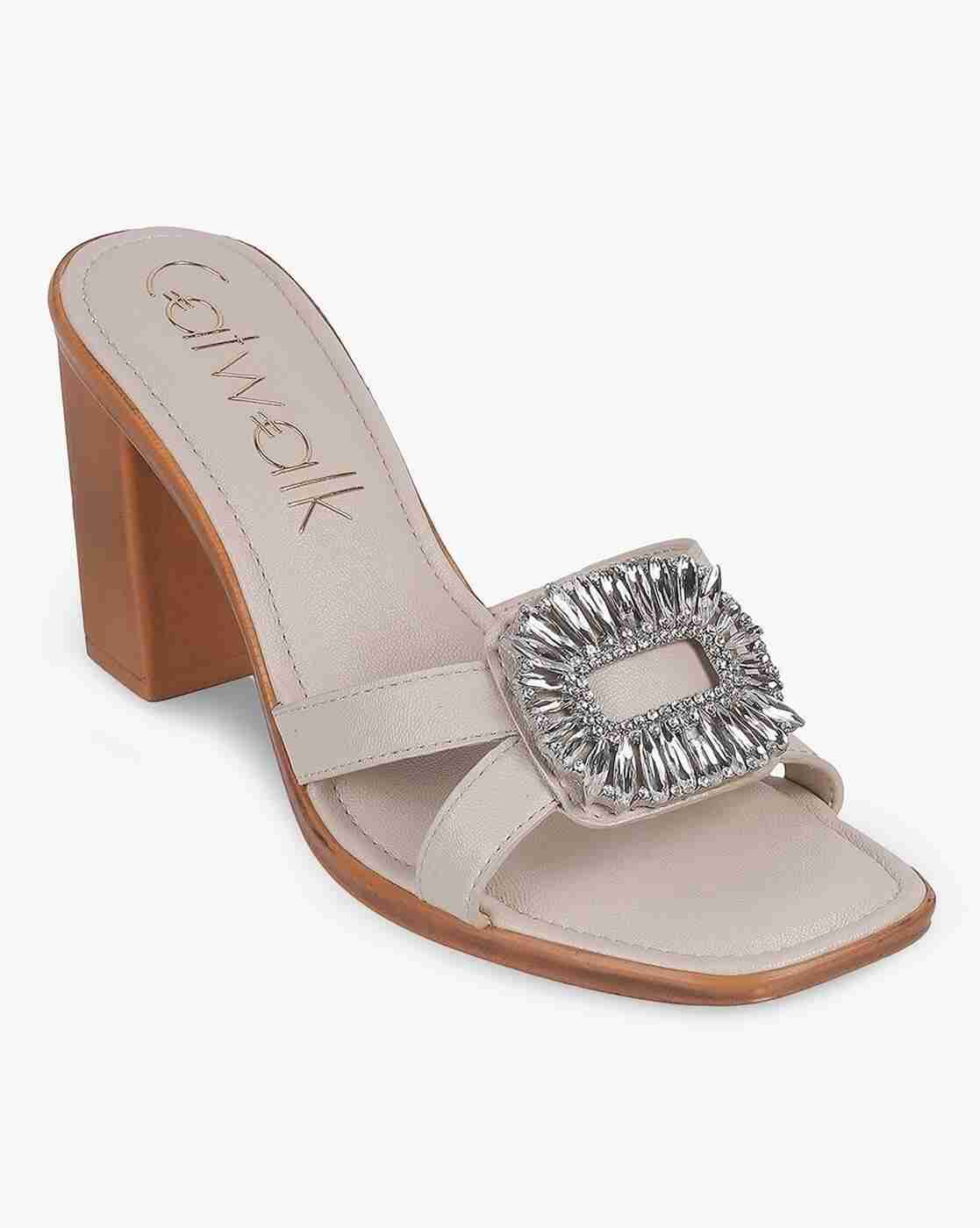 Women Embellished Chunky-Heeled Sandals