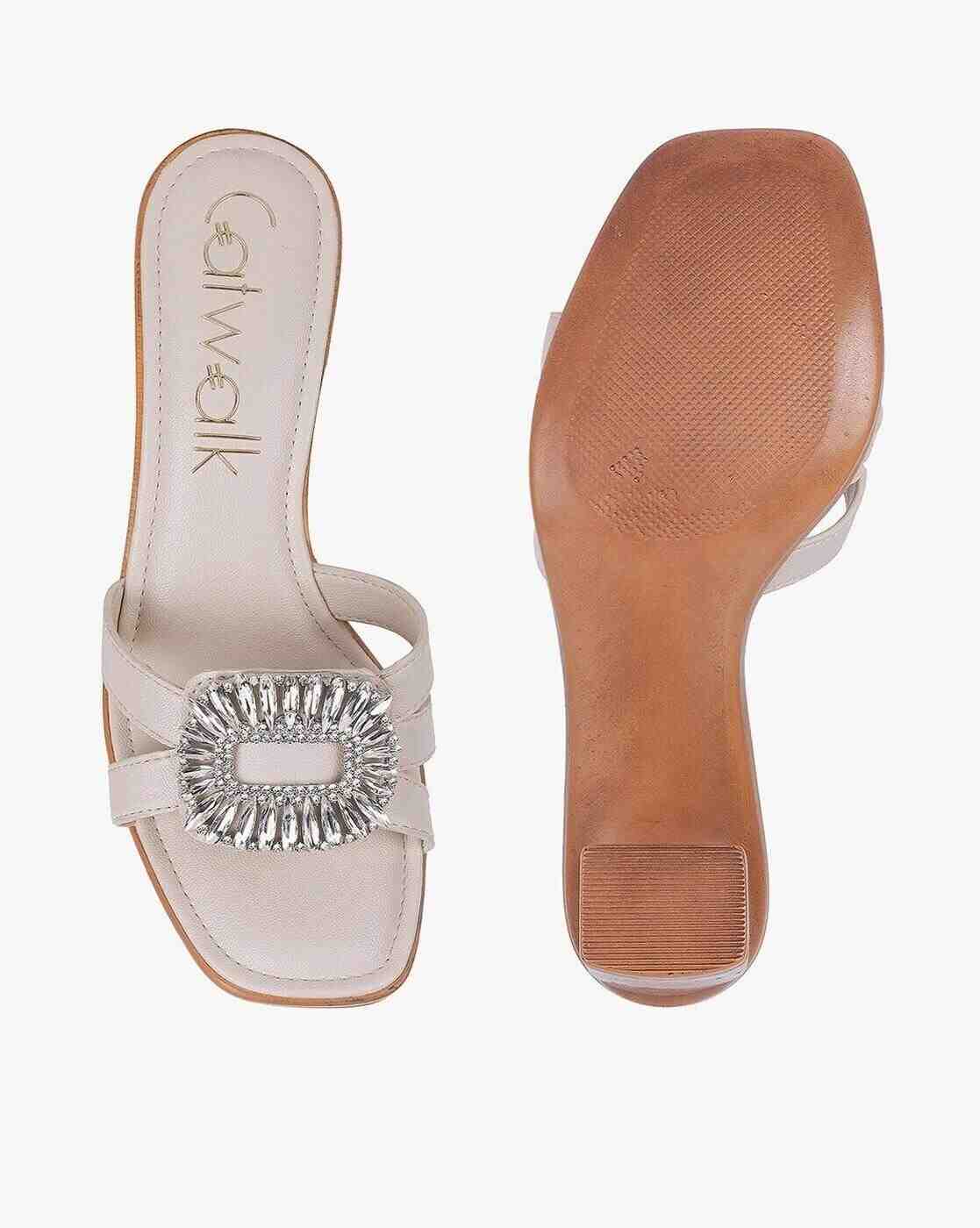 Women Embellished Chunky-Heeled Sandals