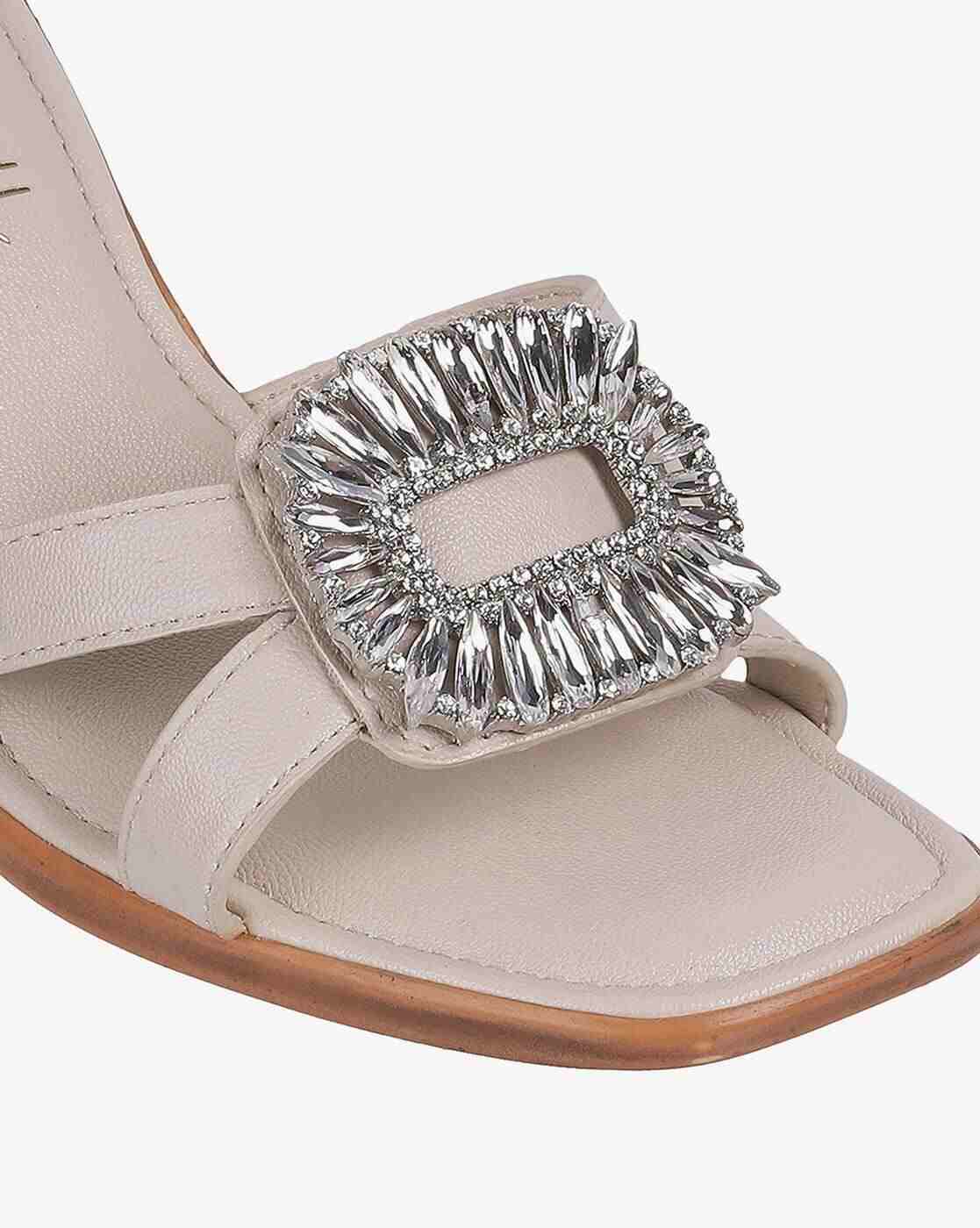 Women Embellished Chunky-Heeled Sandals