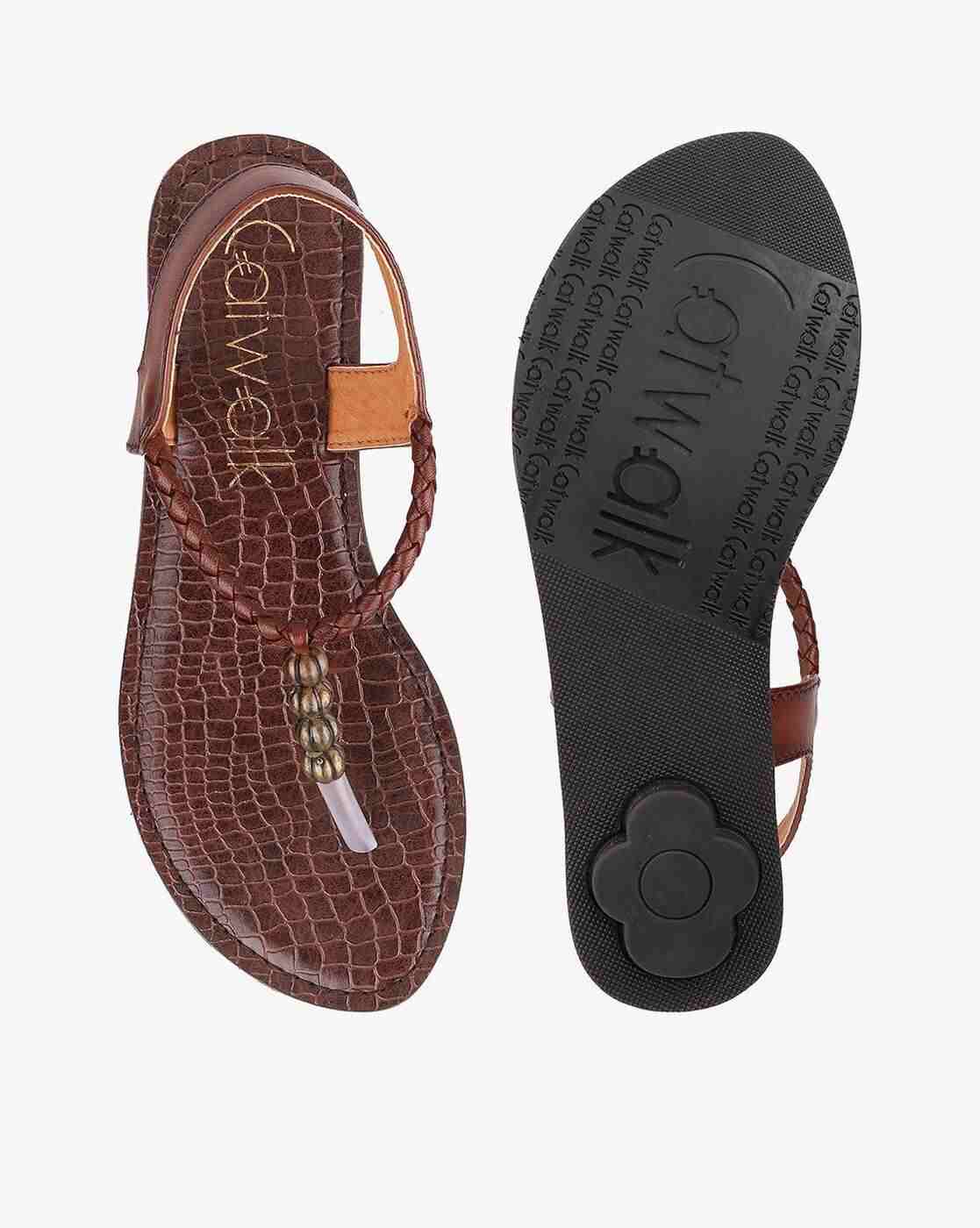 Women Braided T-Strap Slingback Flats