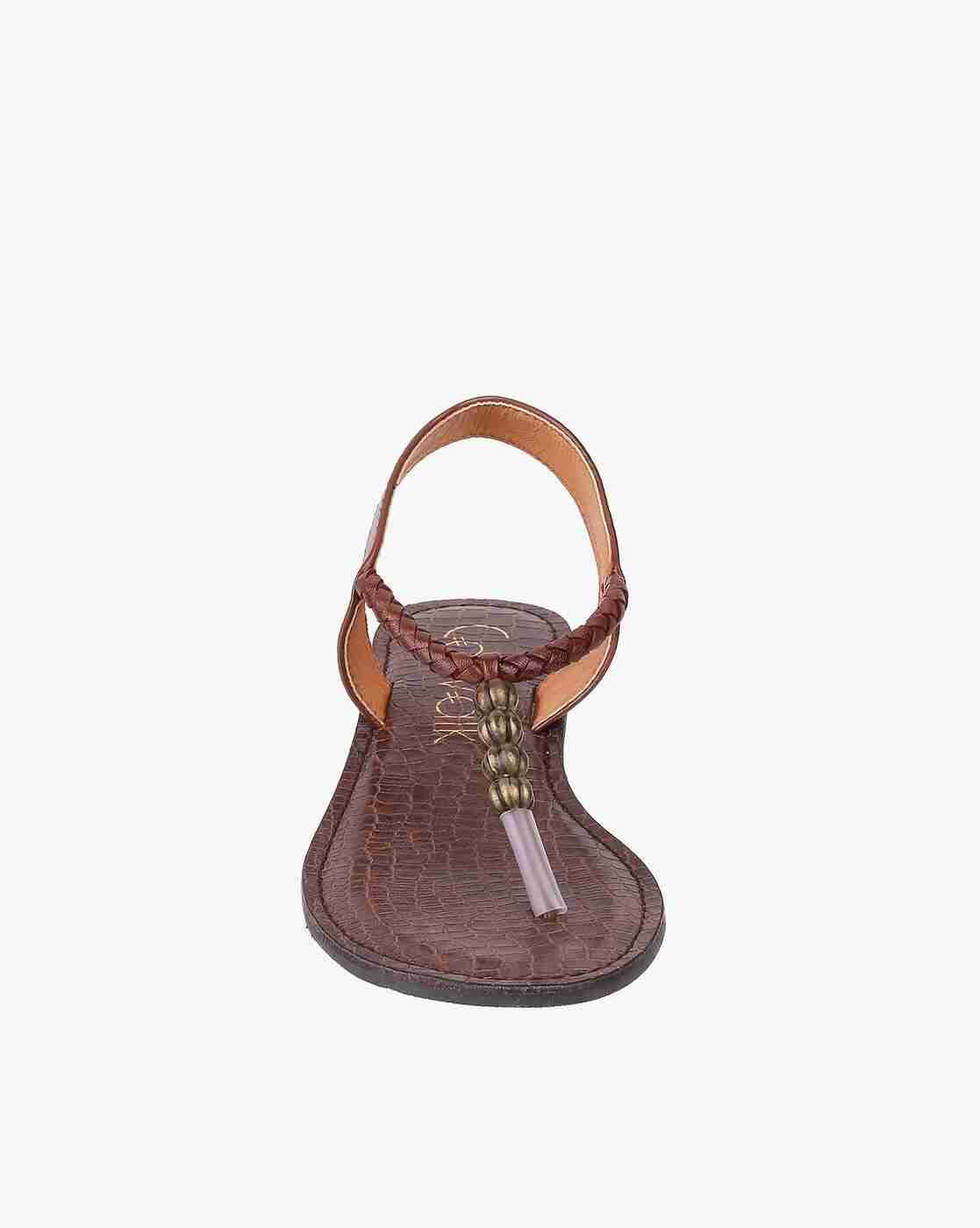Women Braided T-Strap Slingback Flats