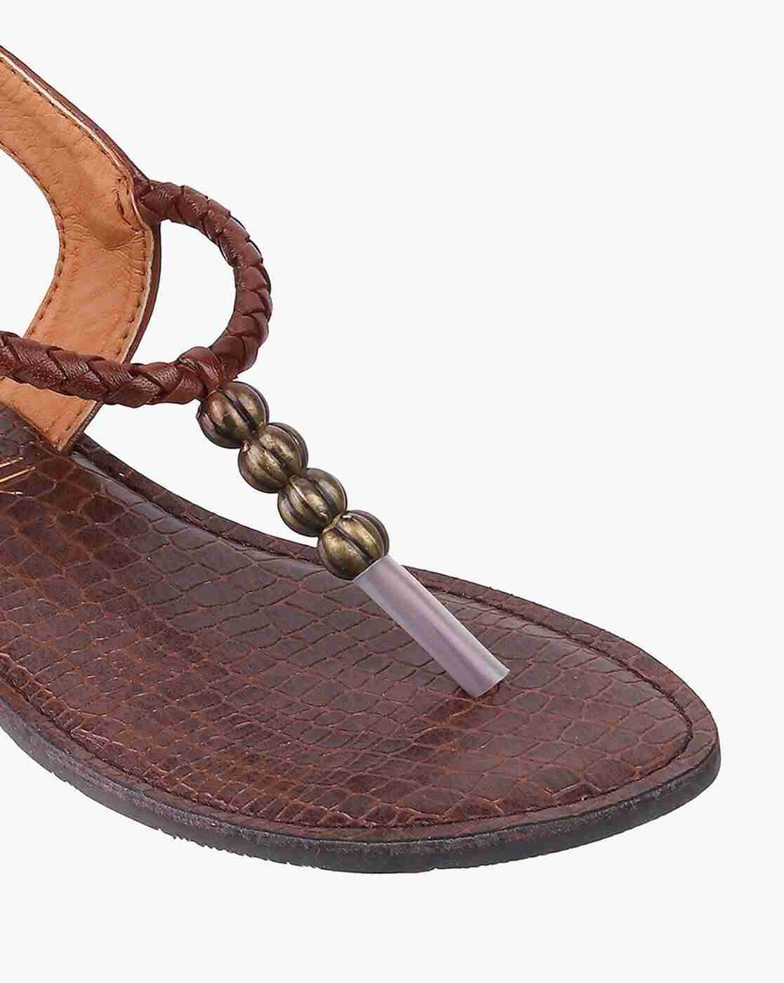 Women Braided T-Strap Slingback Flats