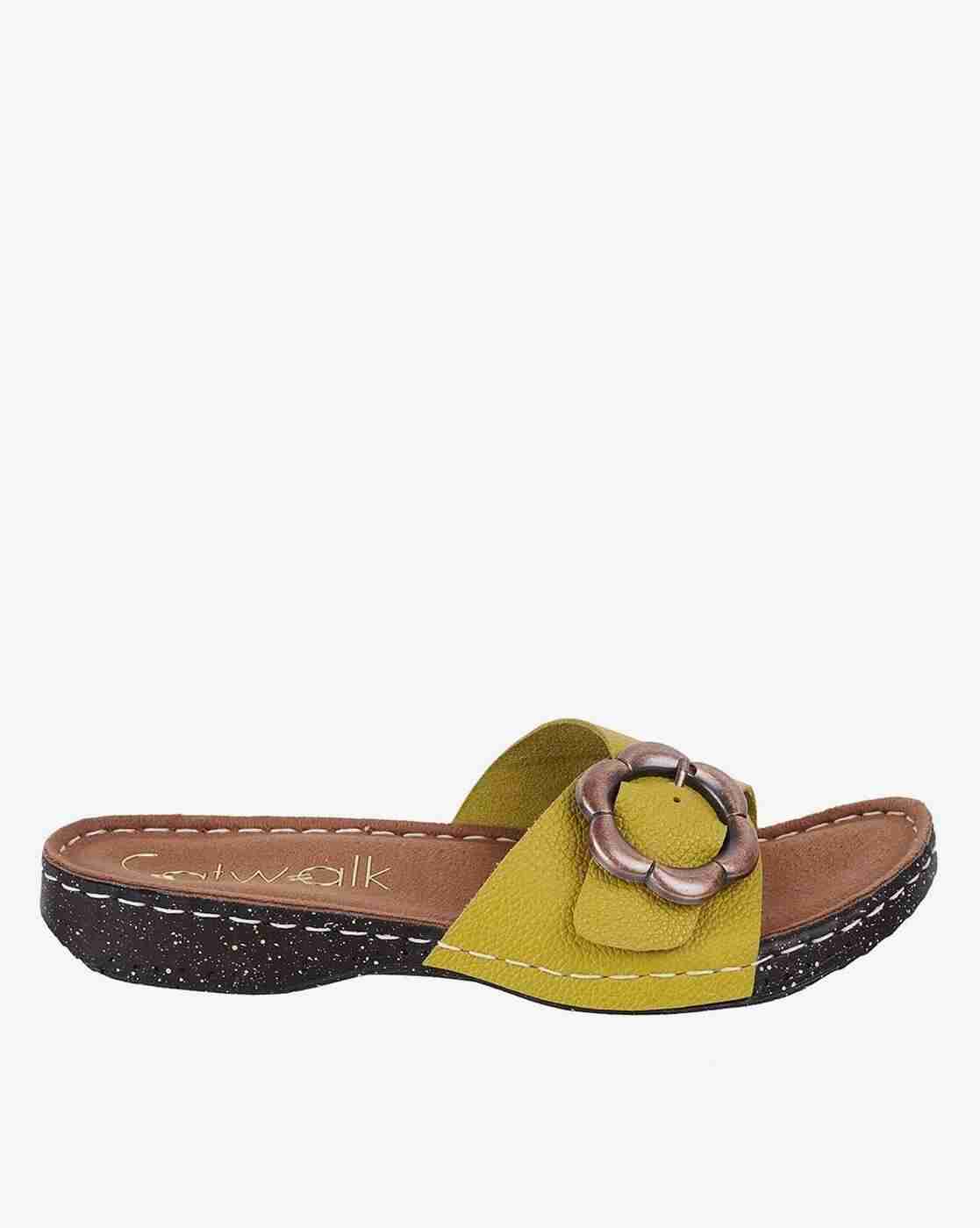 Women Brand Print Open-Toe Platforms