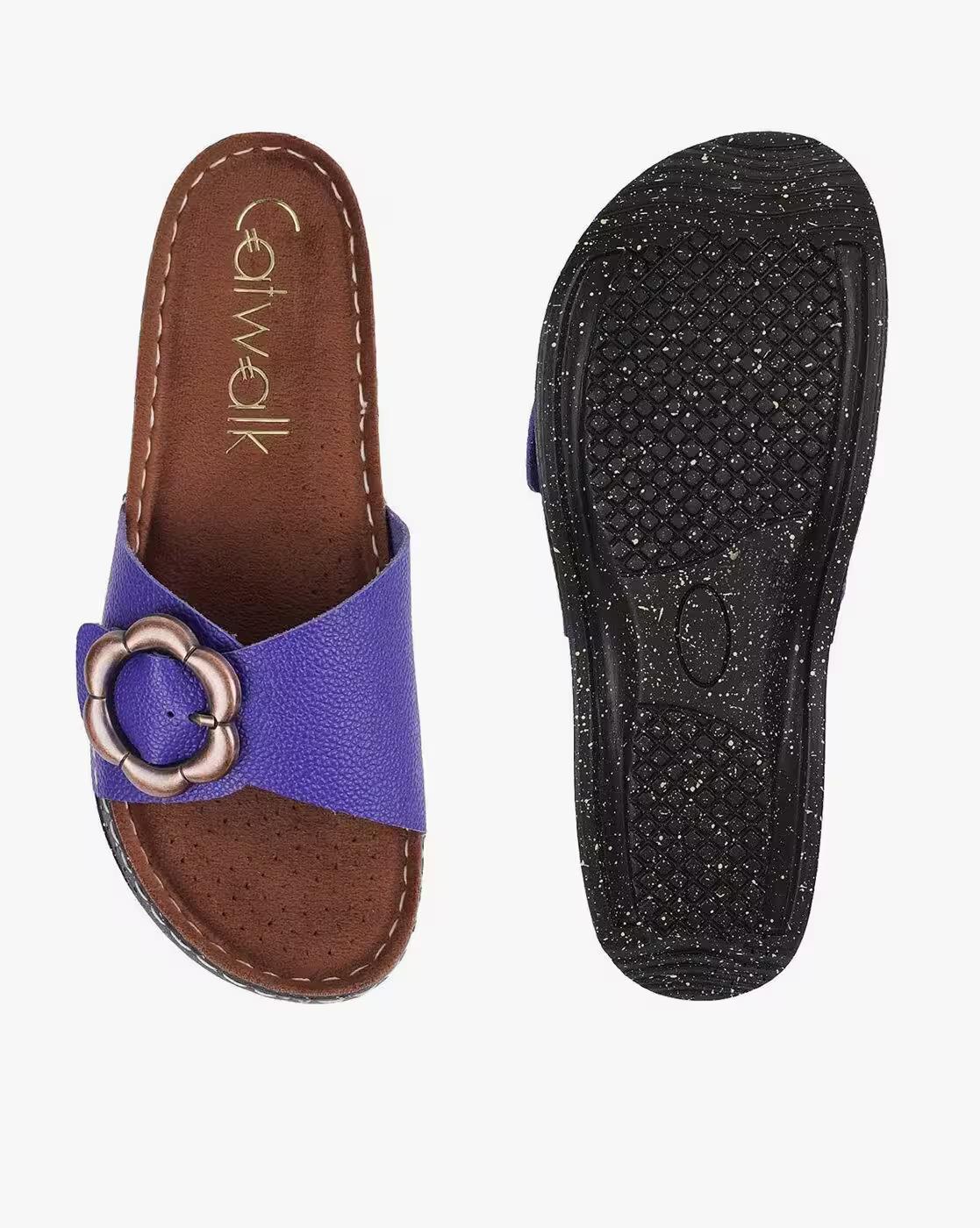 Women Brand Print Open-Toe Platforms