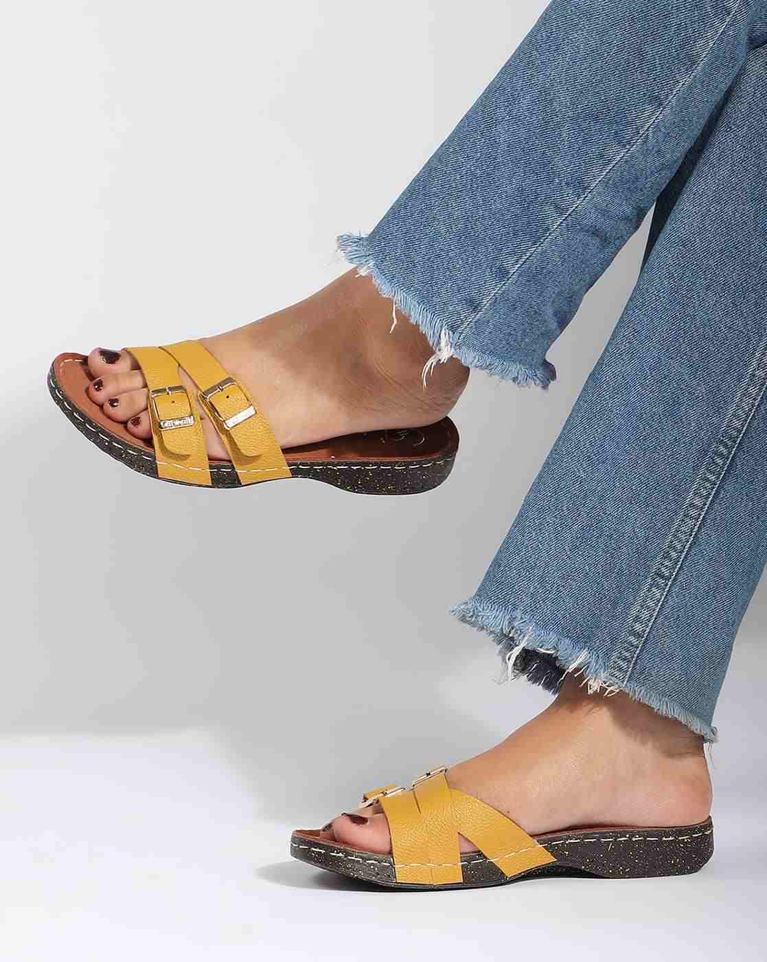 Women Genuine Leather Slip-On Sandals