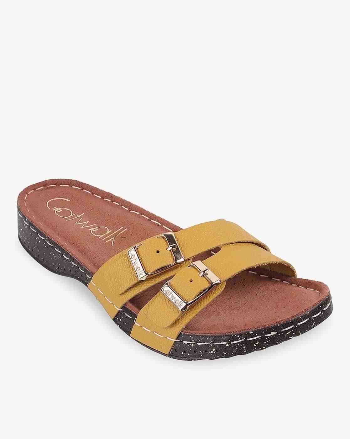 Women Genuine Leather Slip-On Sandals