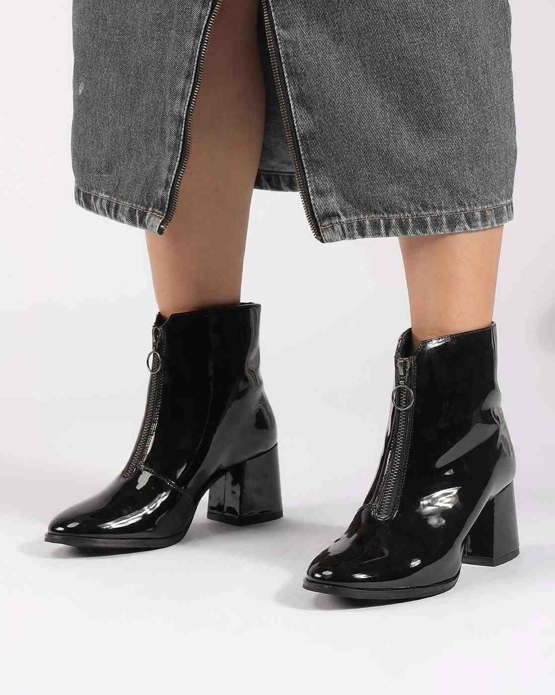 Women Heeled Ankle-Length Boots