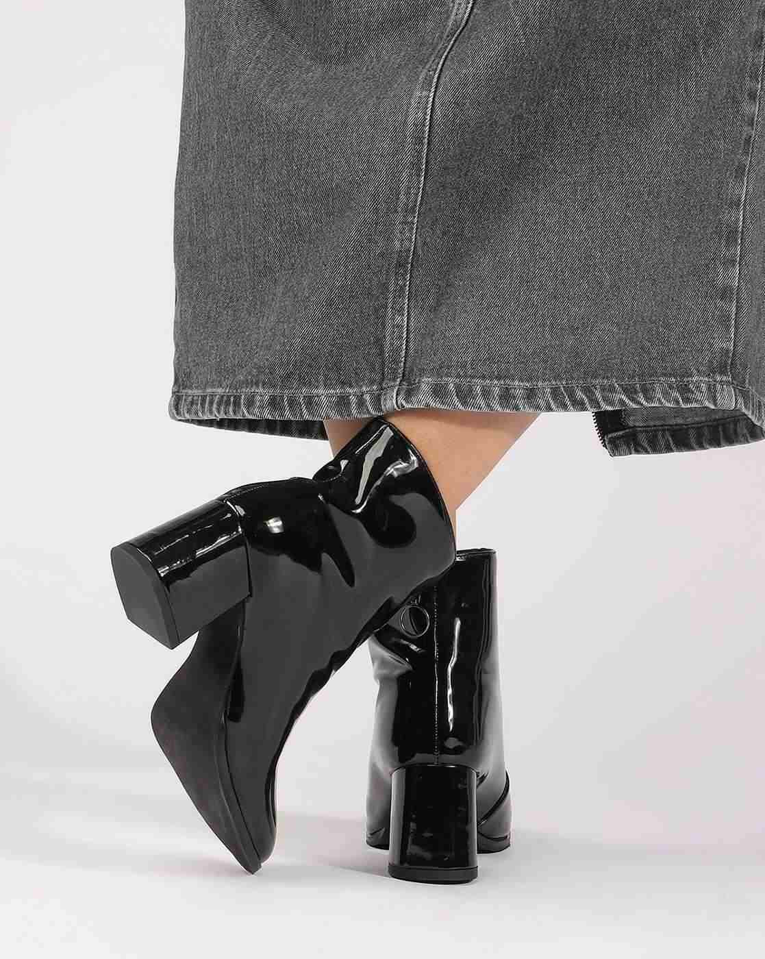 Women Heeled Ankle-Length Boots