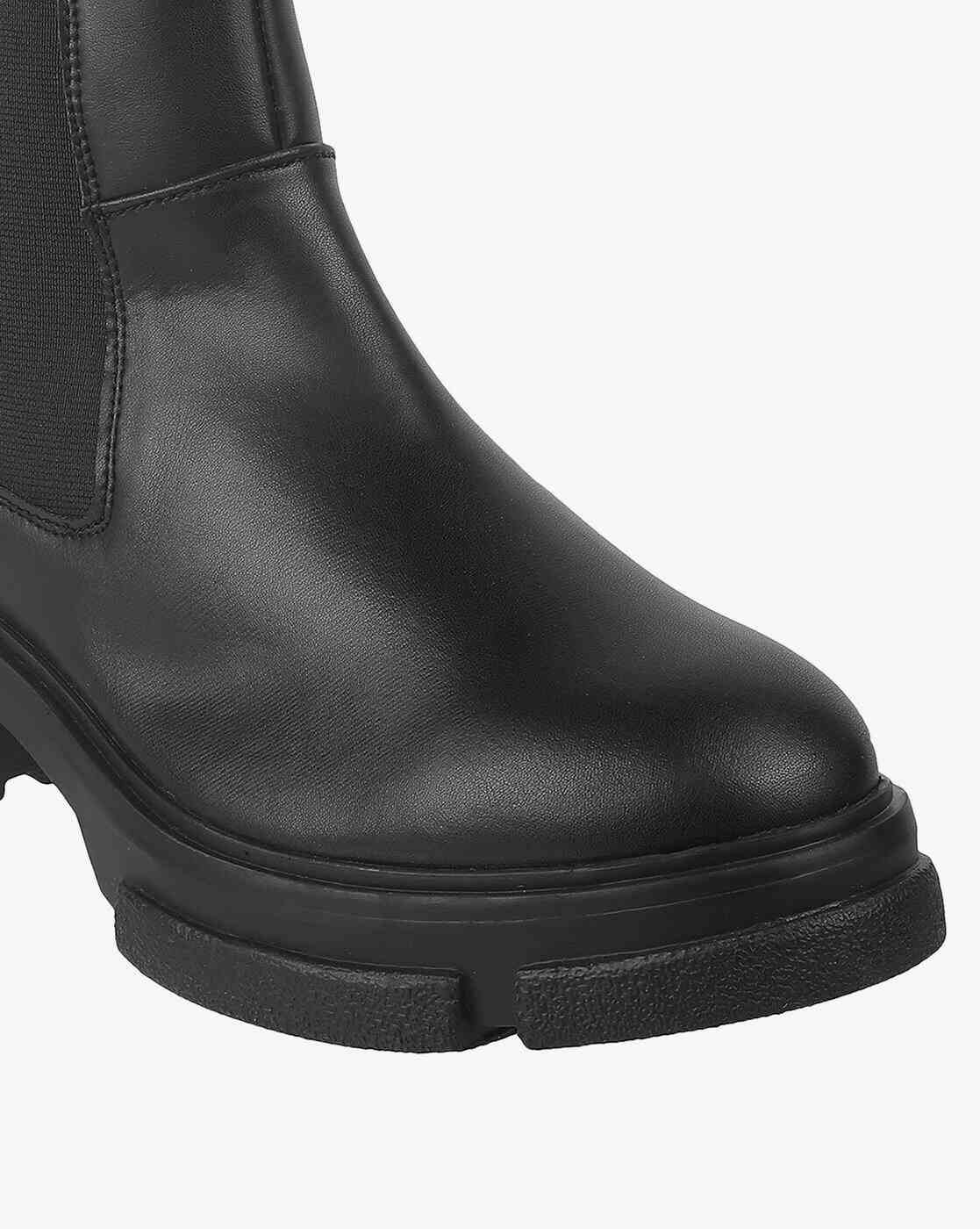Women Slip-On Mid-Calf Length Boots
