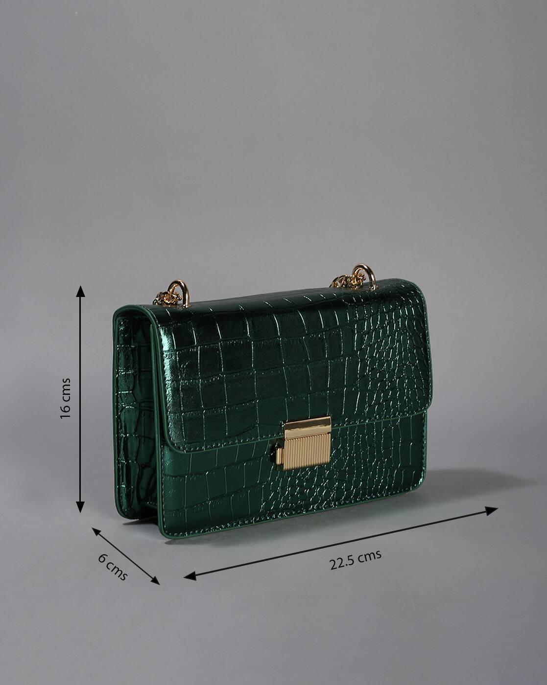 Women Croc-Embossed Sling Bag