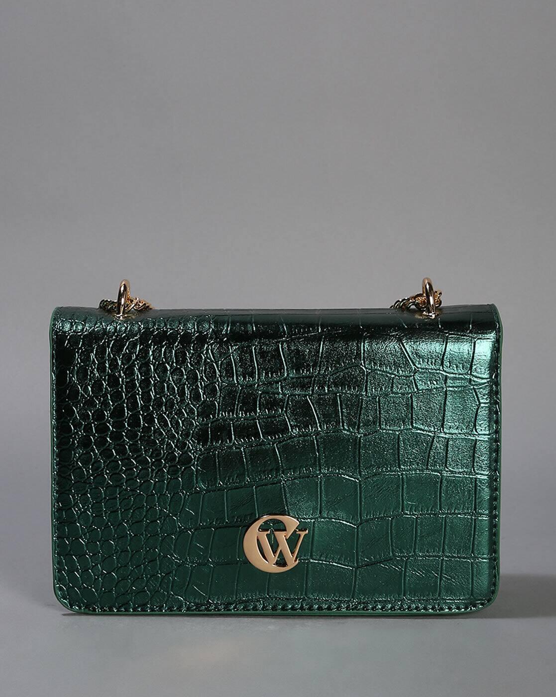 Women Croc-Embossed Sling Bag