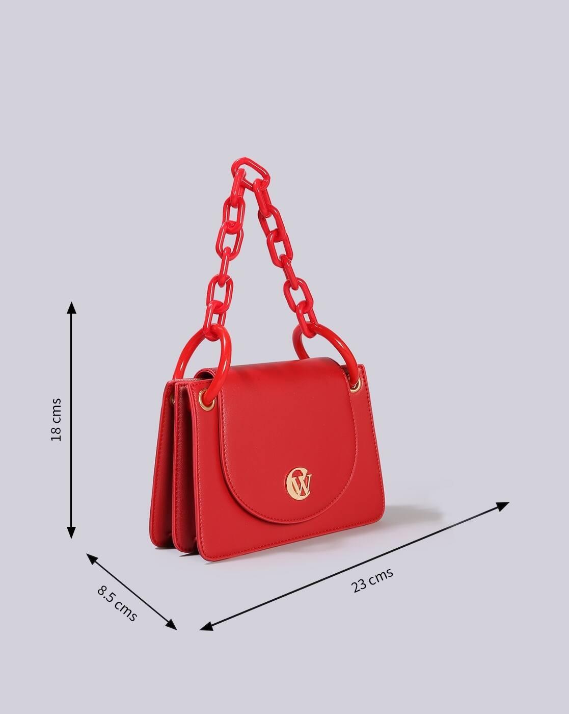 Women Chain-Link Strap Sling Bag