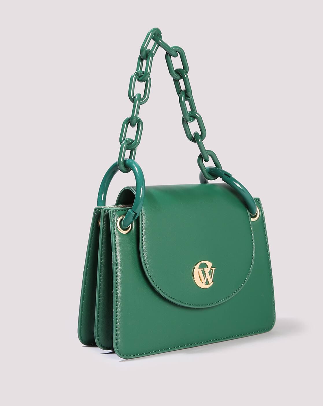 Women Sling Bag with Metal Accent Logo