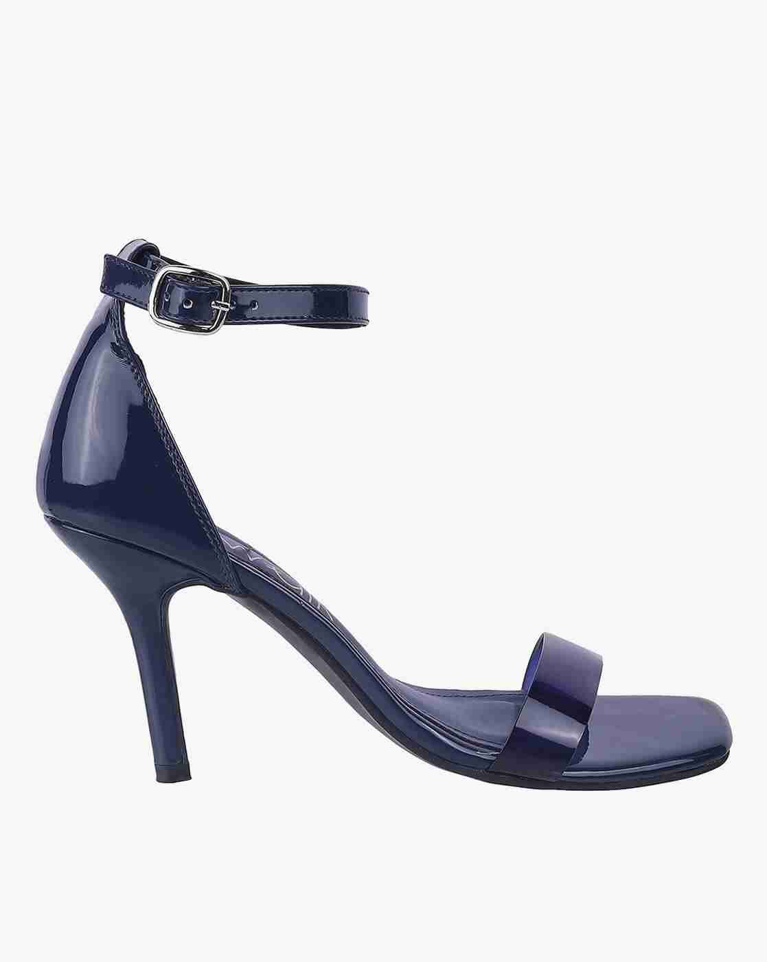 Women Ankle-Strap Stilettos with Buckle Closure