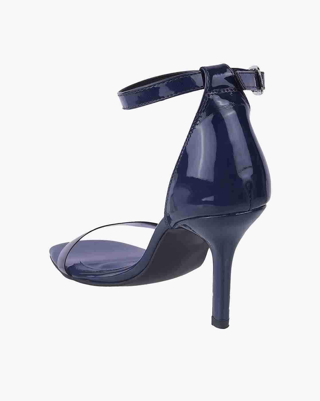 Women Ankle-Strap Stilettos with Buckle Closure