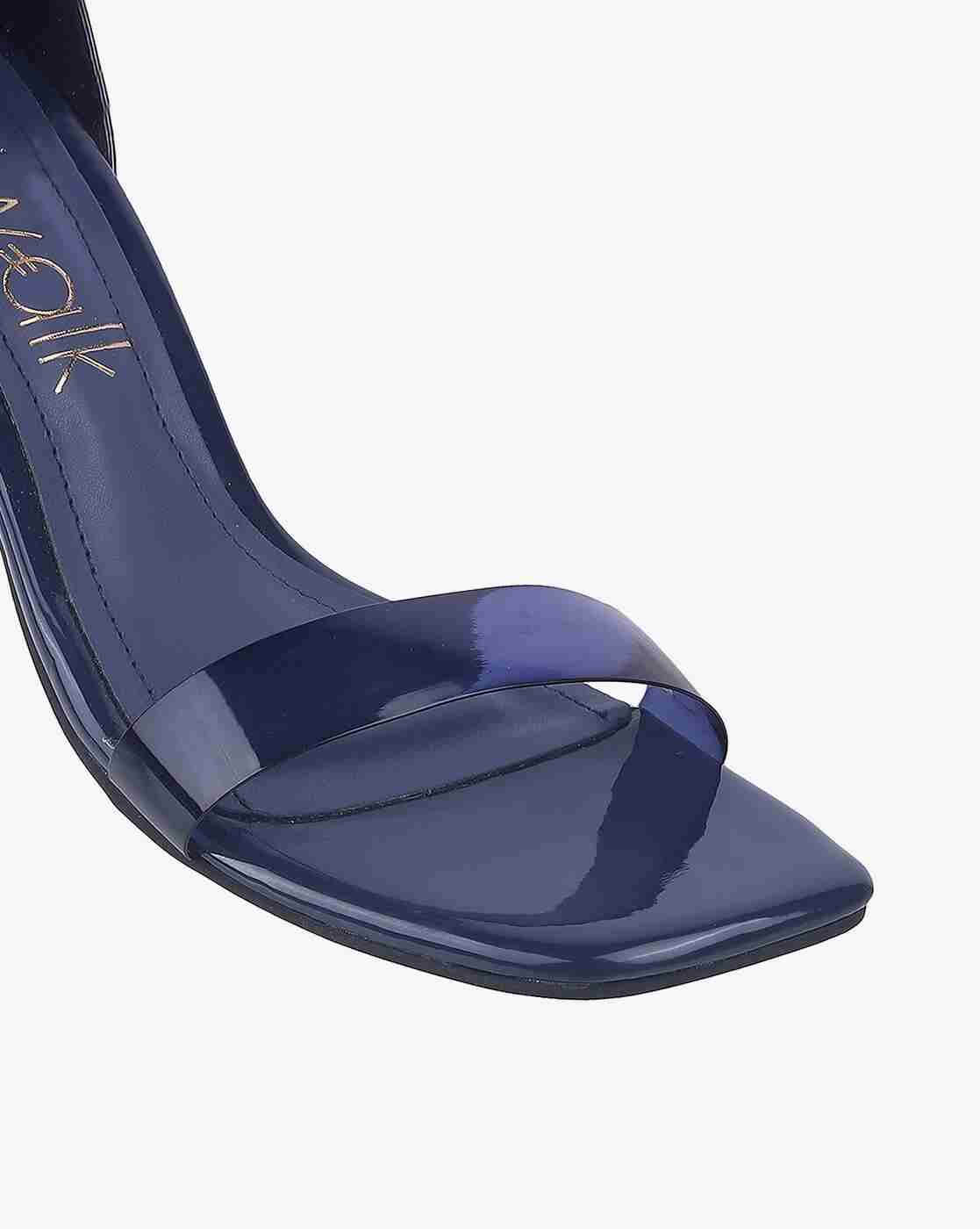 Women Ankle-Strap Stilettos with Buckle Closure