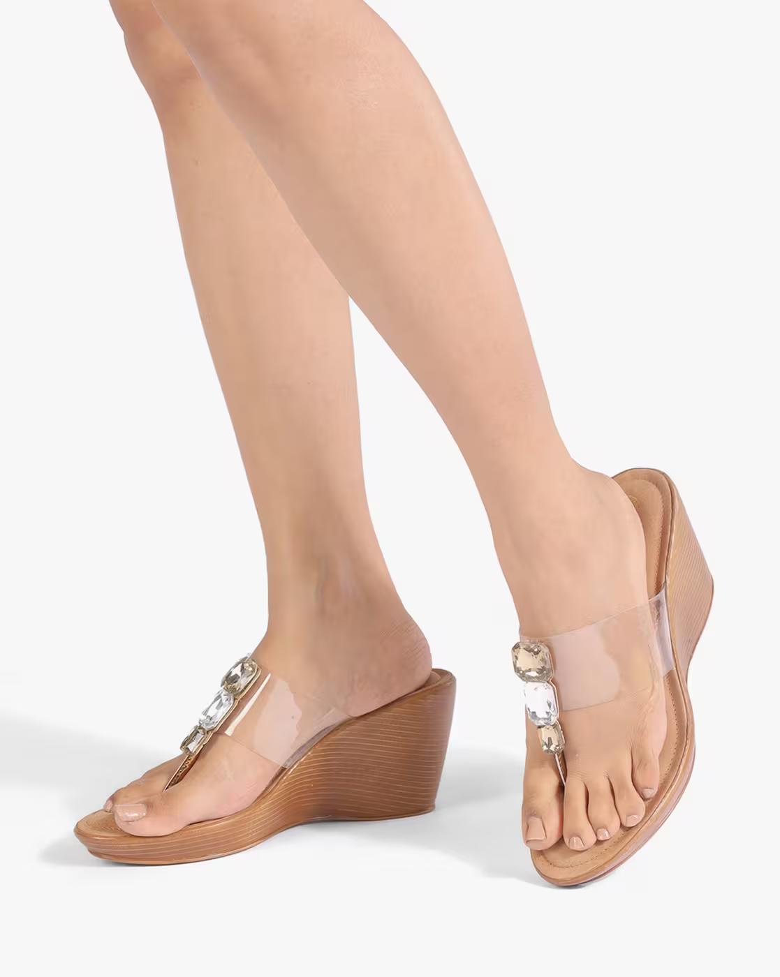 Women Embellished Wedges