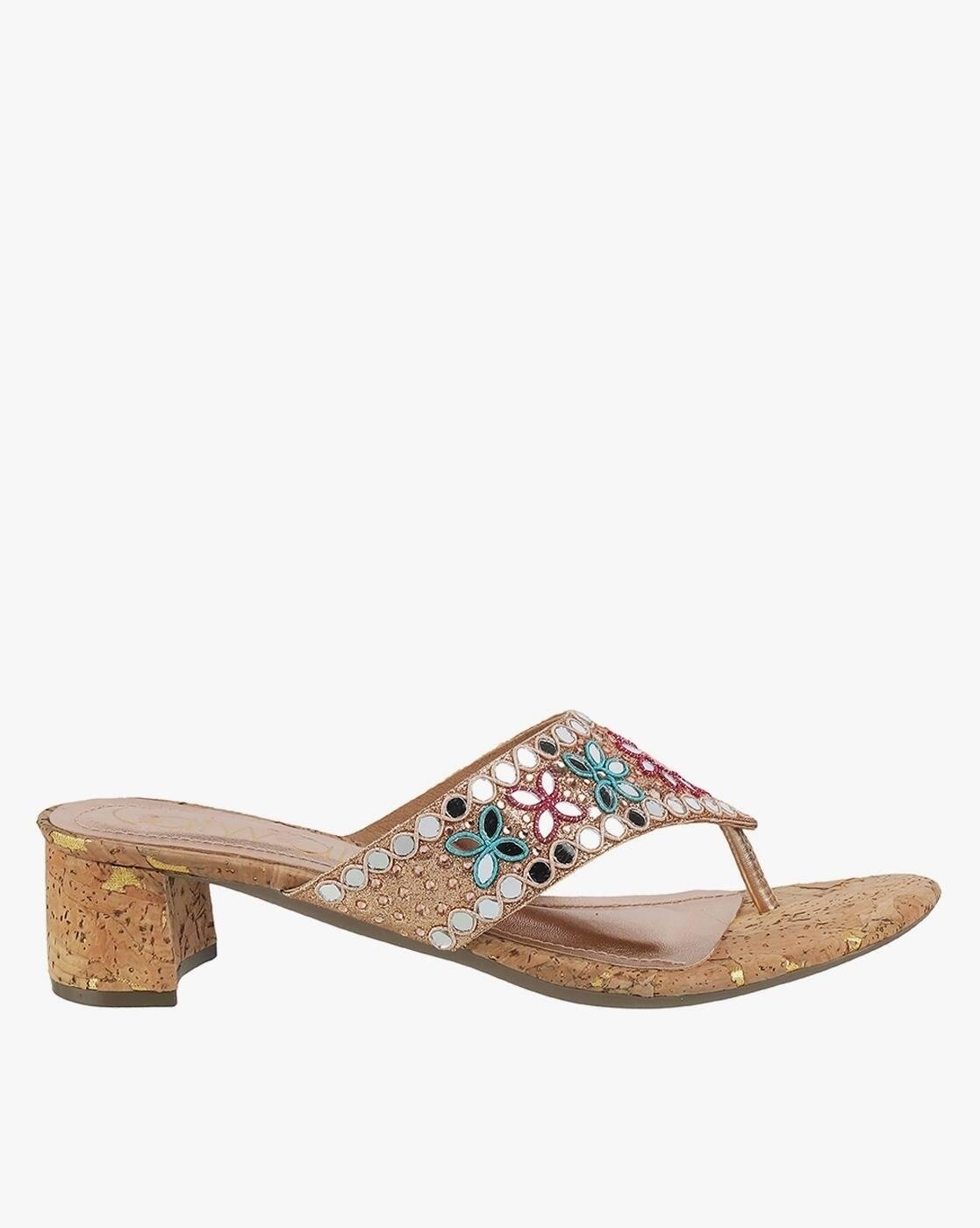 Women Embellished Chunky-Heeled Sandals