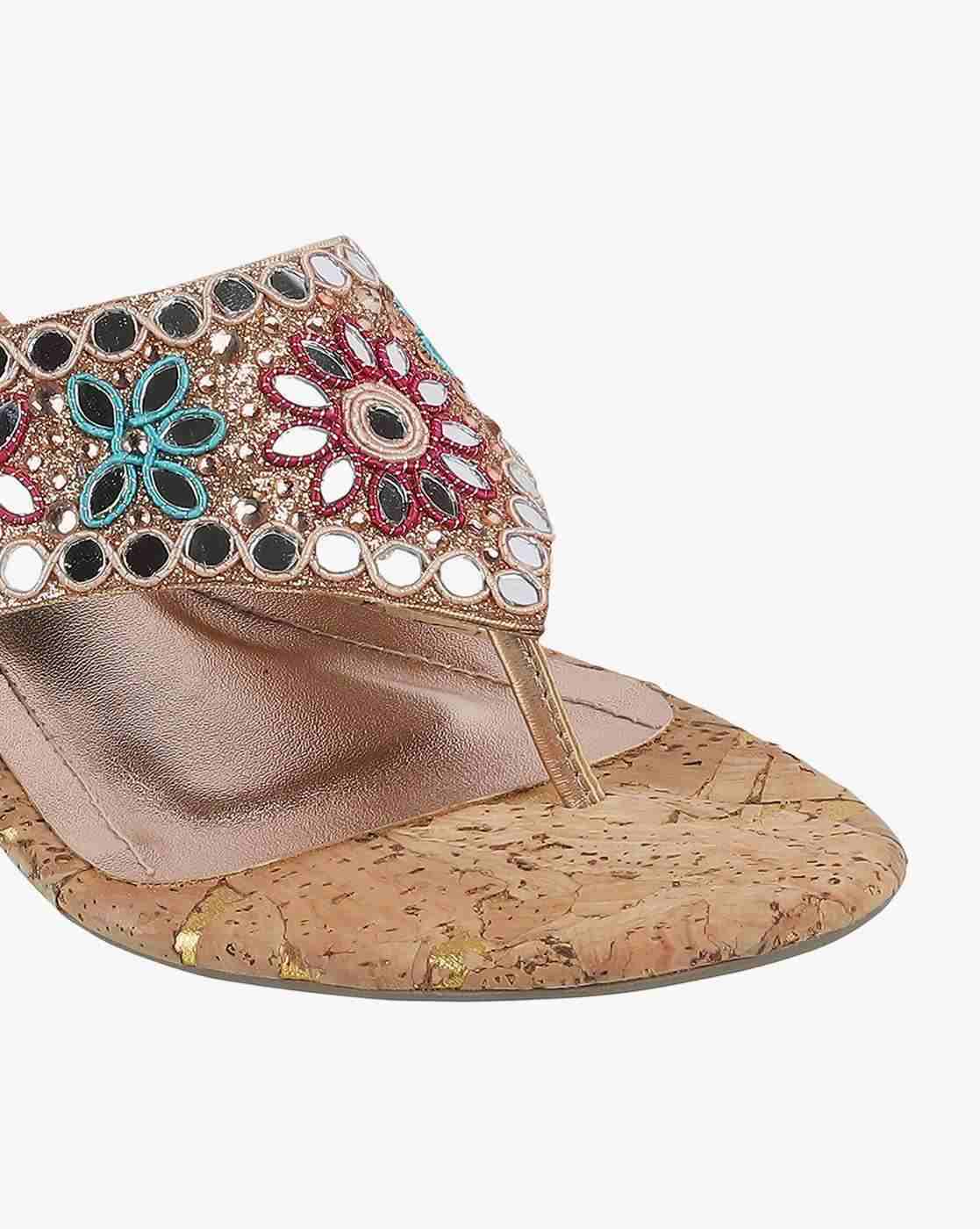 Women Embellished Chunky-Heeled Sandals