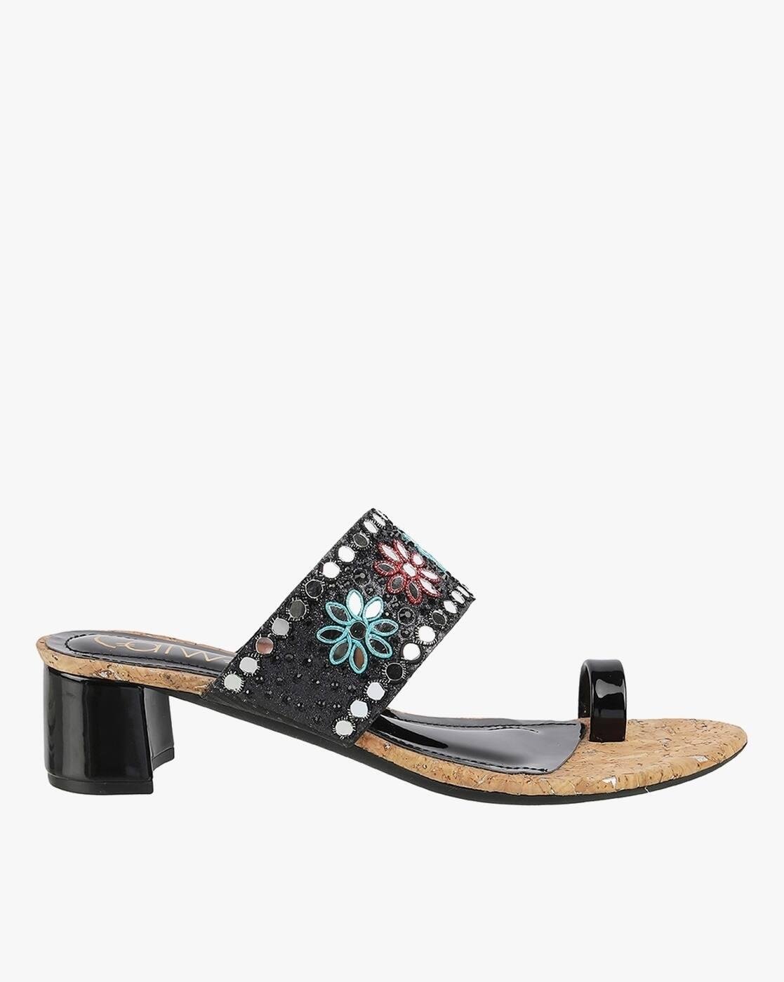 Women Embellished Chunky-Heeled Sandals