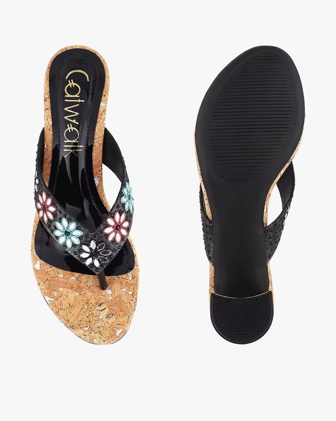 Women Embellished Chunky-Heeled Sandals