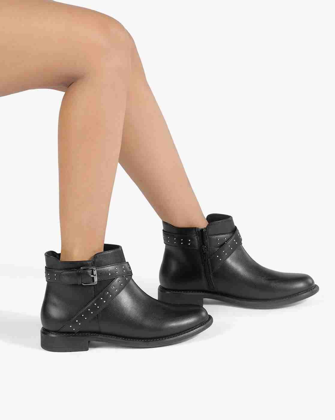 Women Embellished Ankle-Length Boots