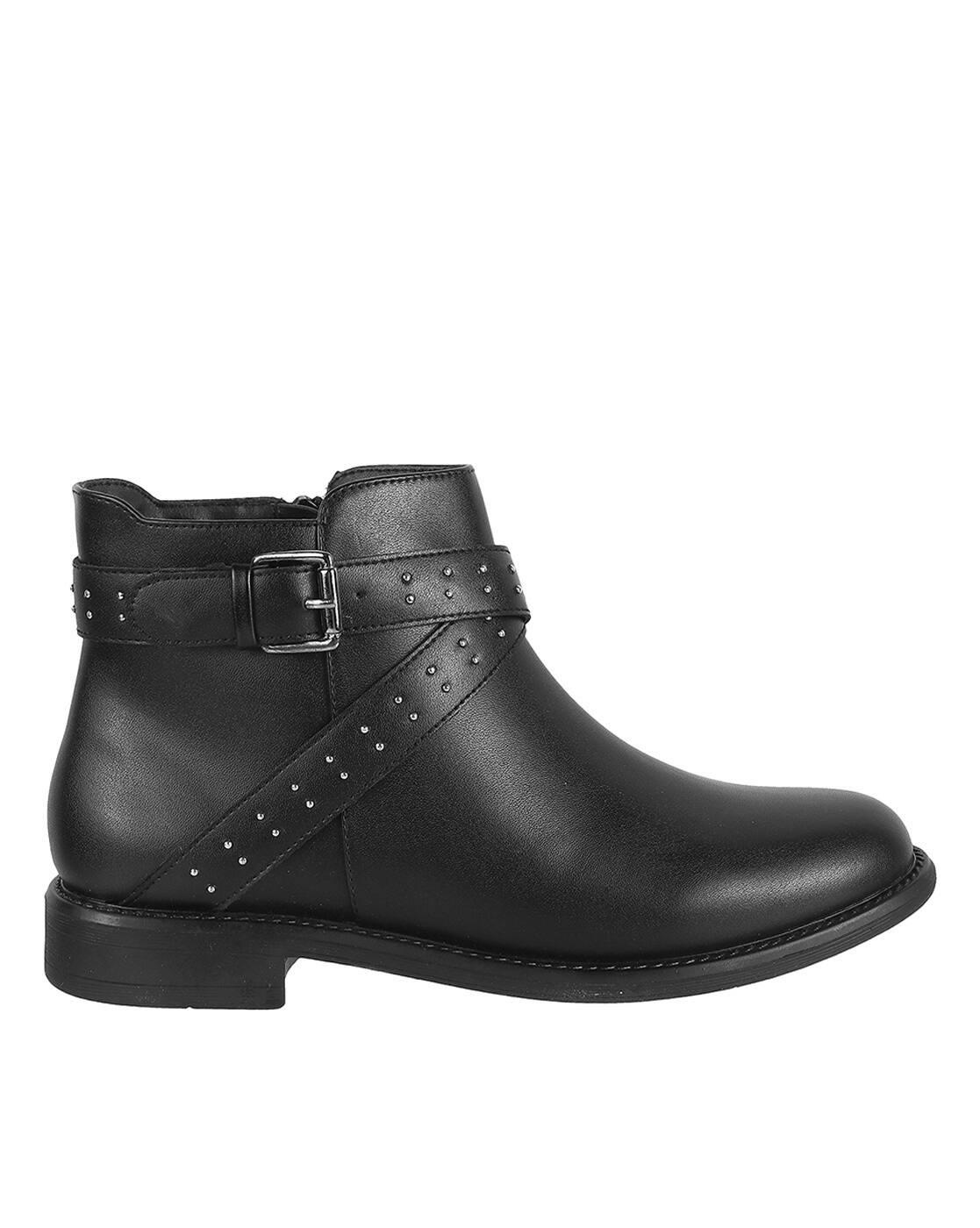 Women Embellished Ankle-Length Boots