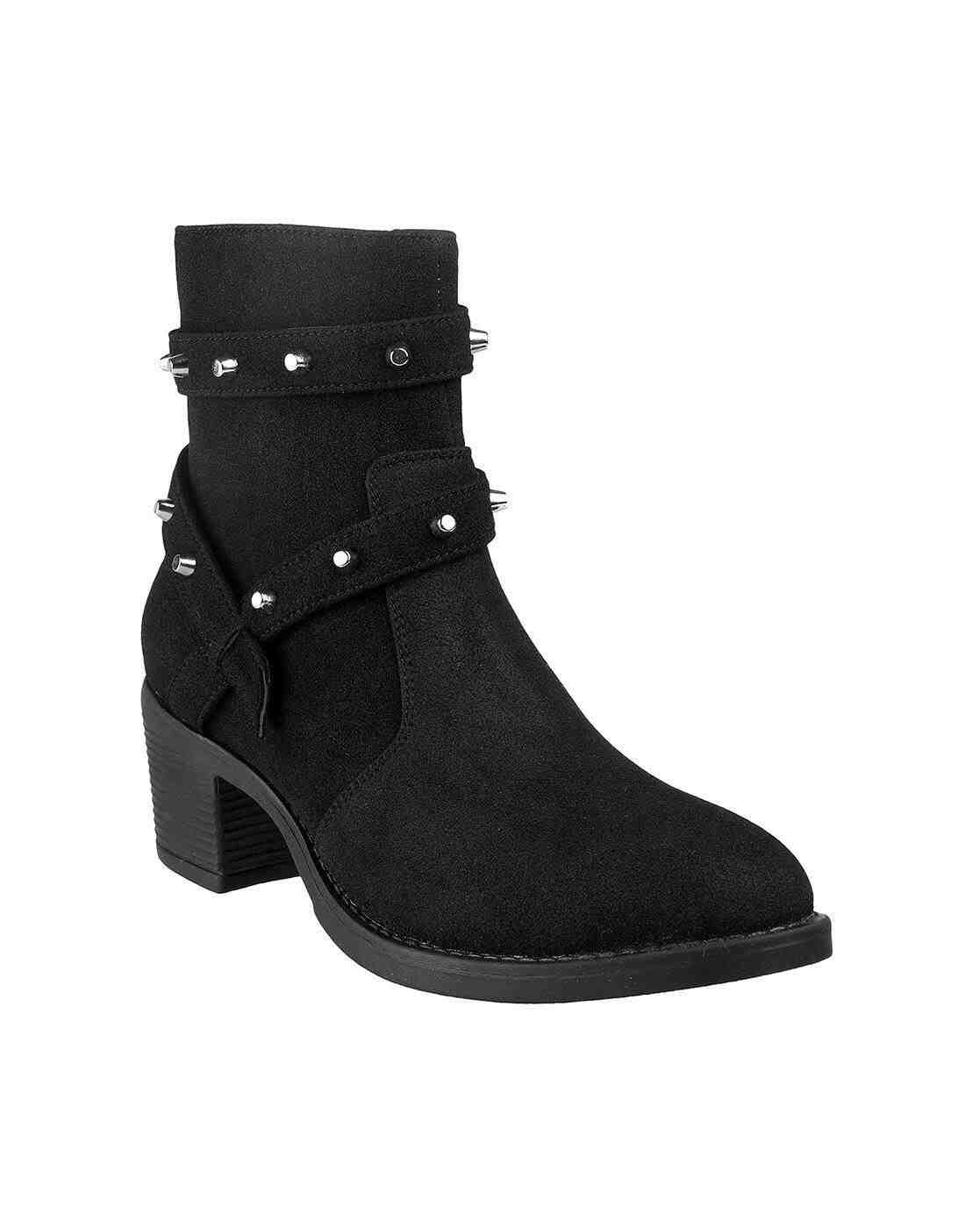 Women Ankle-Length Boots with Metal Accent
