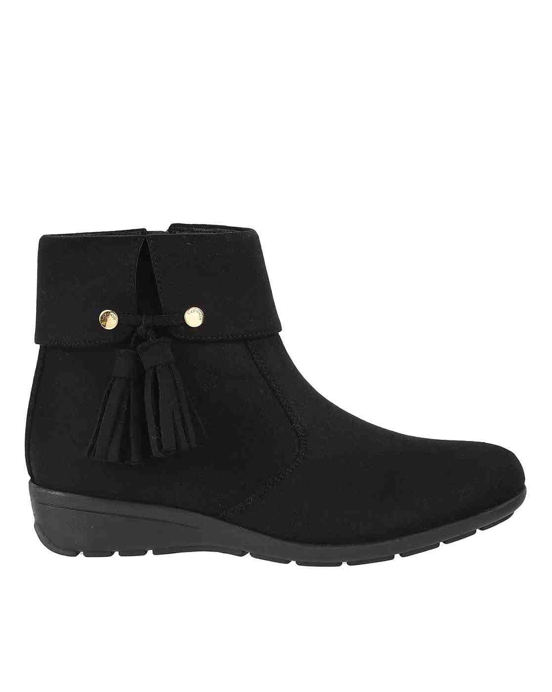 Women Ankle-Length Boots with Zip Closure