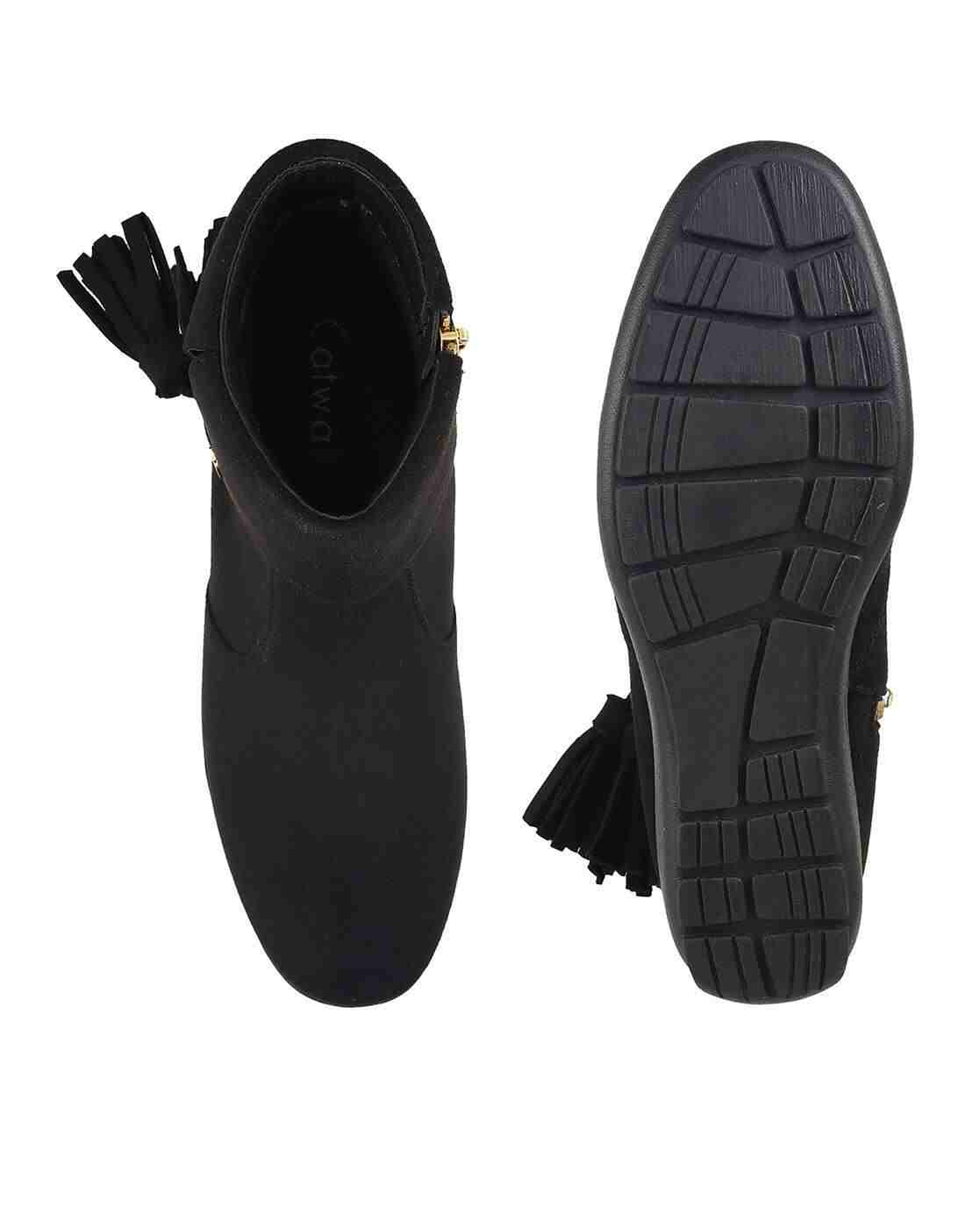 Women Ankle-Length Boots with Zip Closure