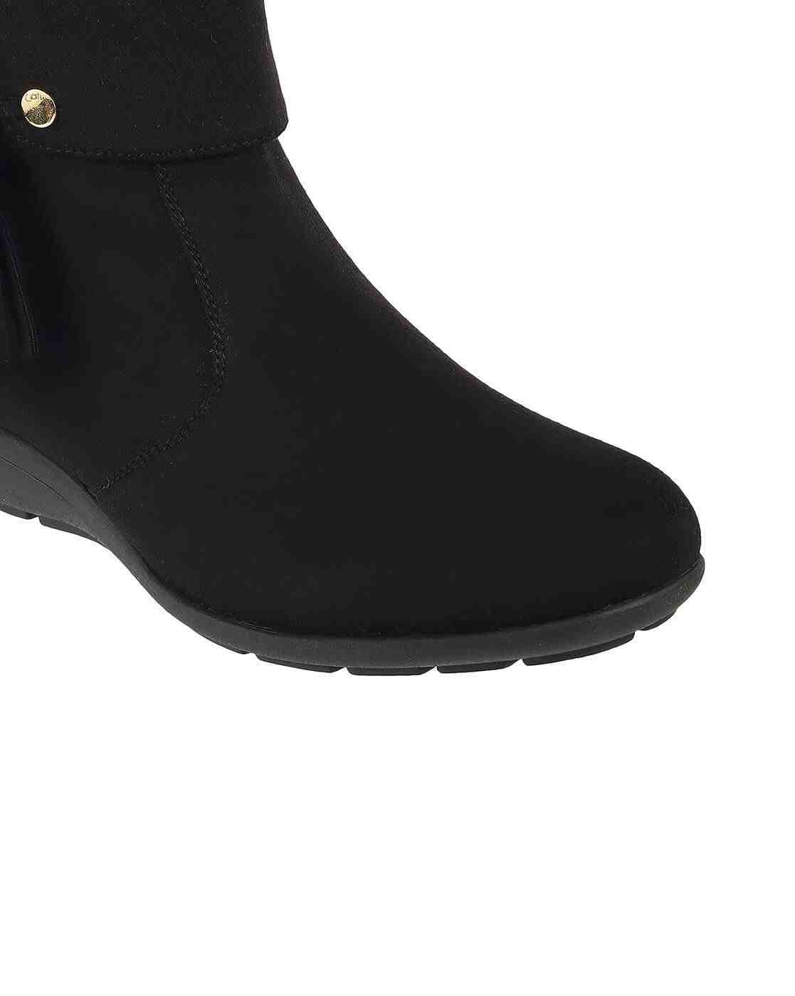 Women Ankle-Length Boots with Zip Closure