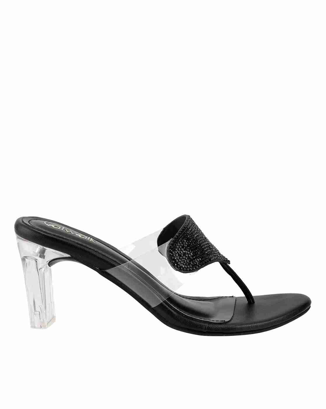 Women Heels Sandals with Rubber Sole