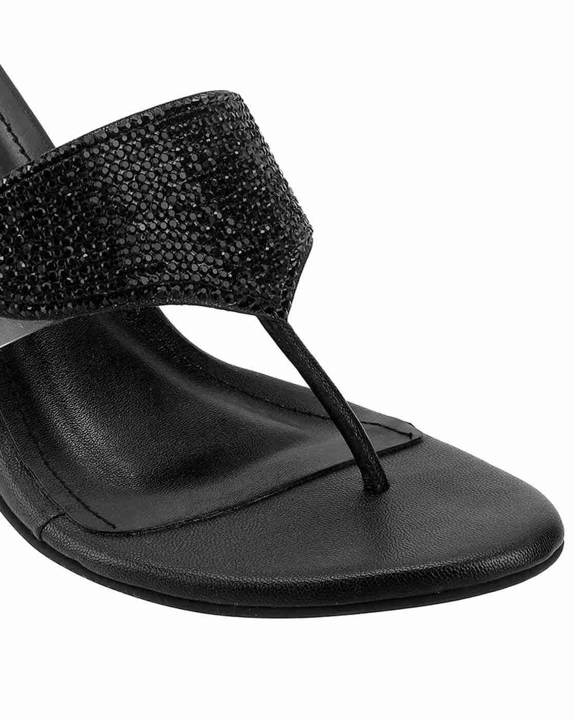 Women Heels Sandals with Rubber Sole