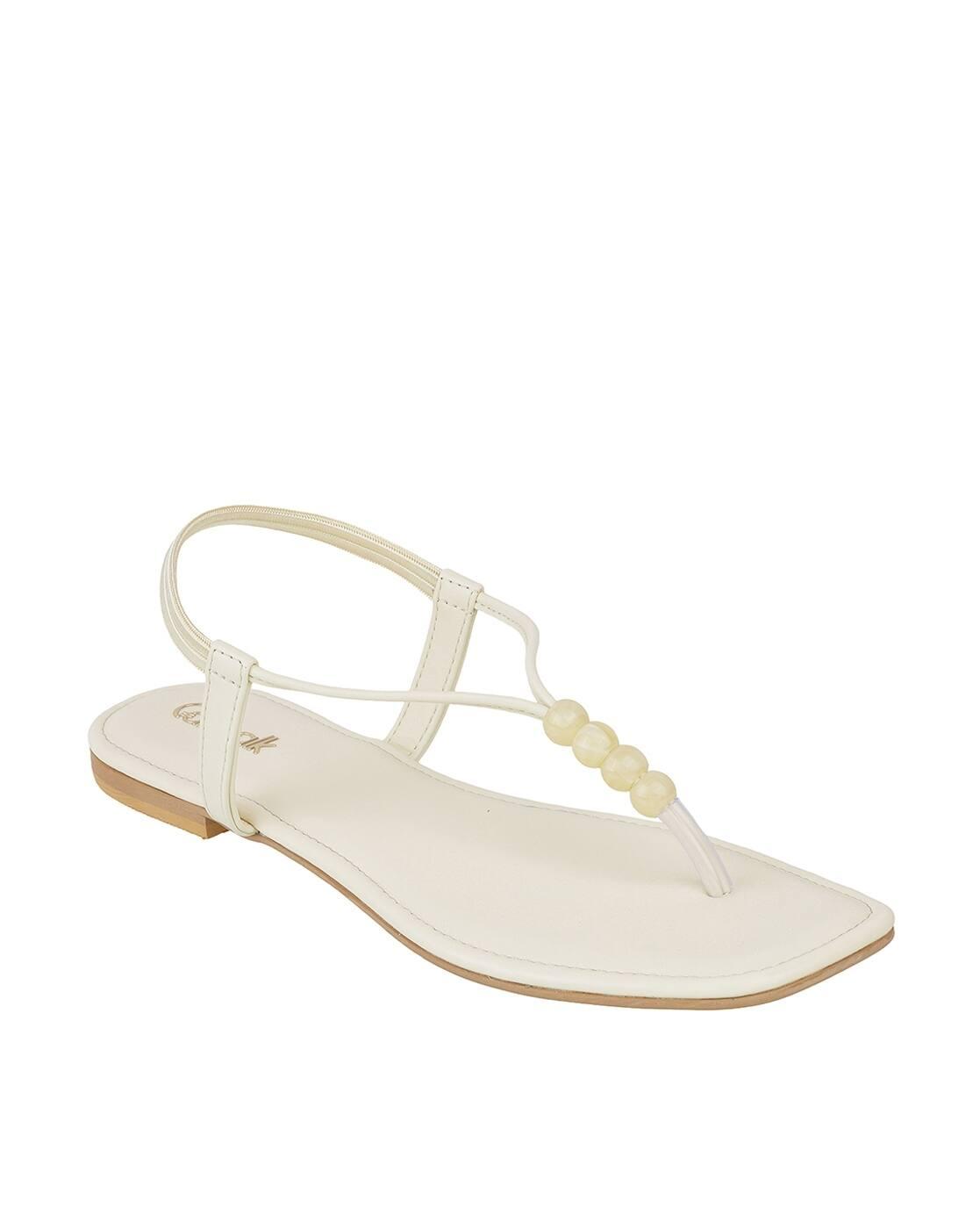 Women Embellished T-Strap Sandals