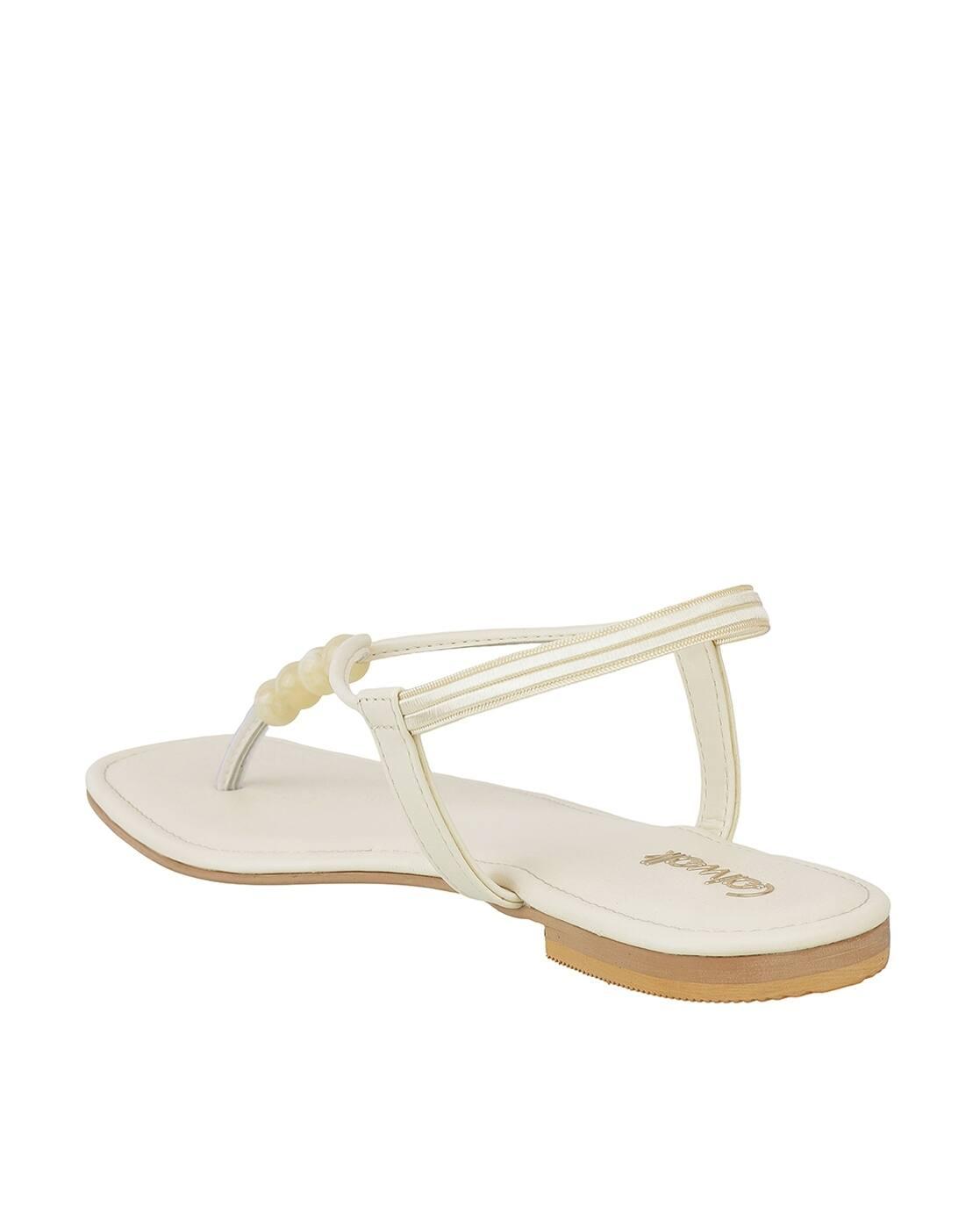 Women Embellished T-Strap Sandals